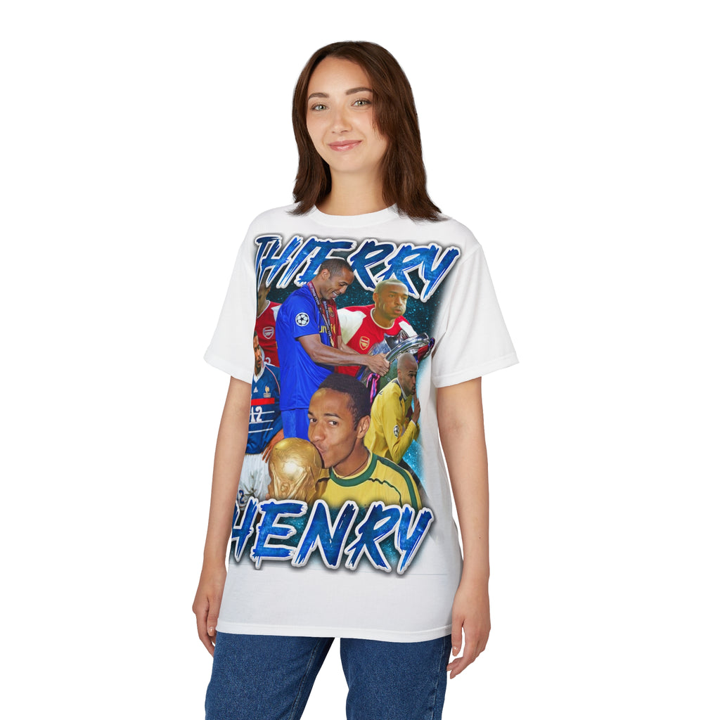 Team-T-Shirt — Thierry Henry Collage Soccer Tribute Tee