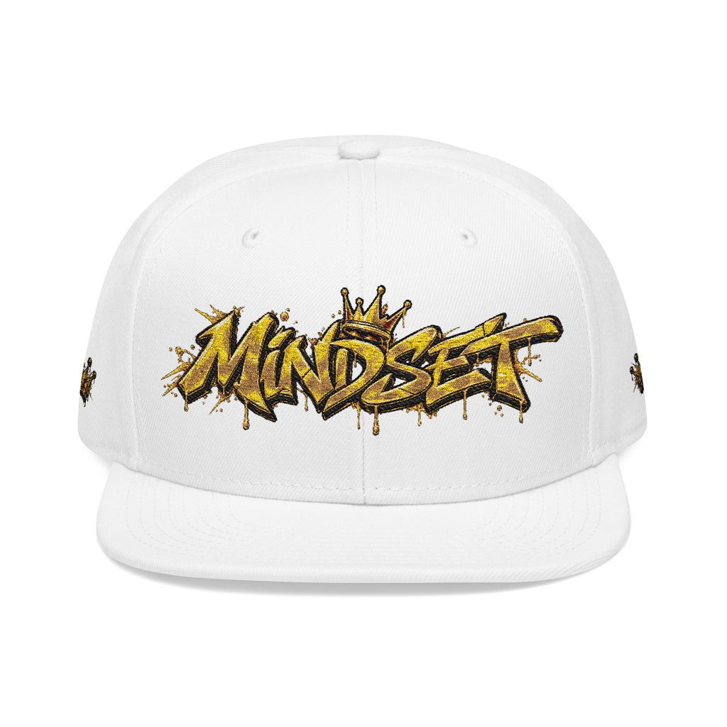 Hat-Embroidered Gold Graffiti Snapback Hat