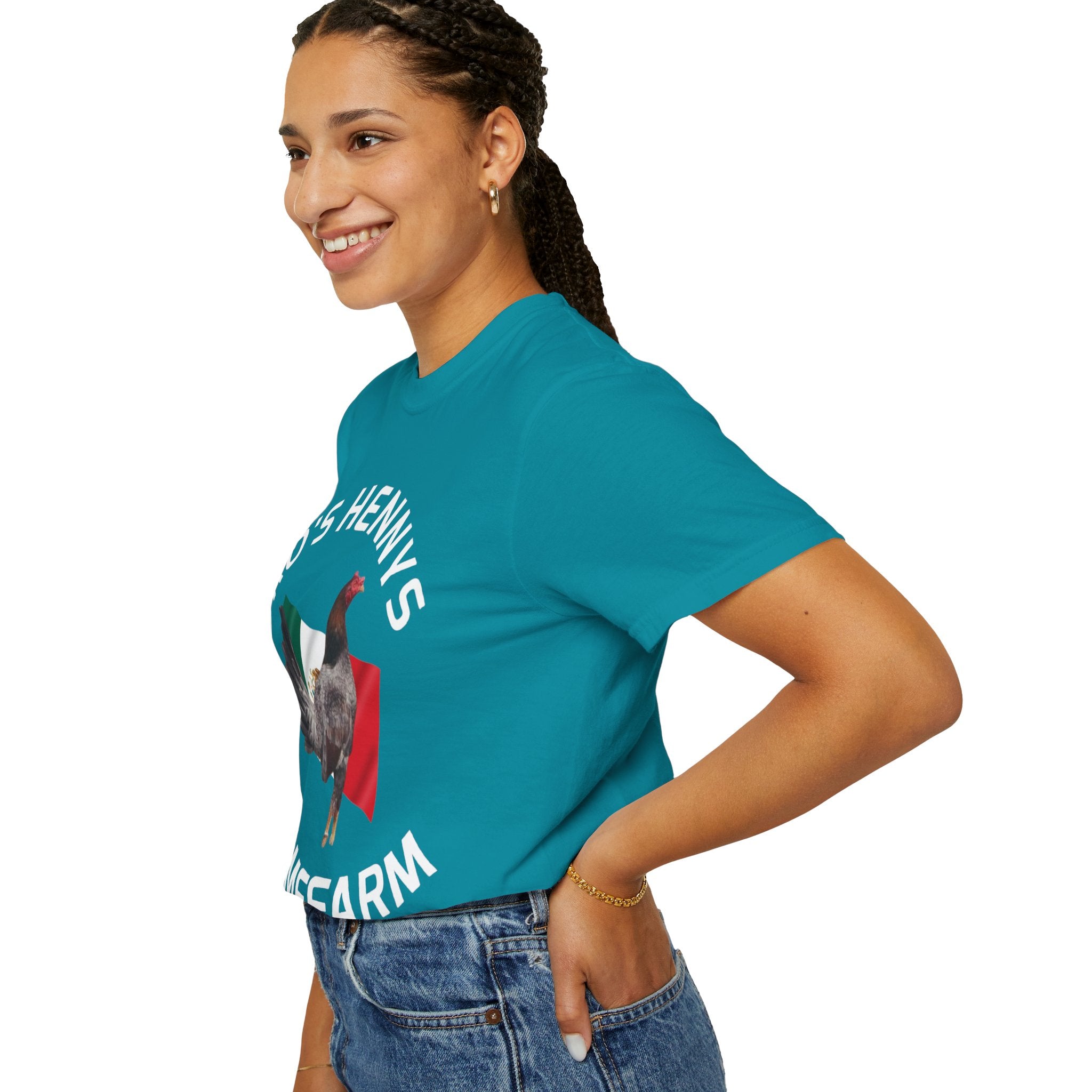 Henny- Gamefarm Rooster T-Shirt — "Dro's Henny's Gamefarm" Poultry Farm Tee