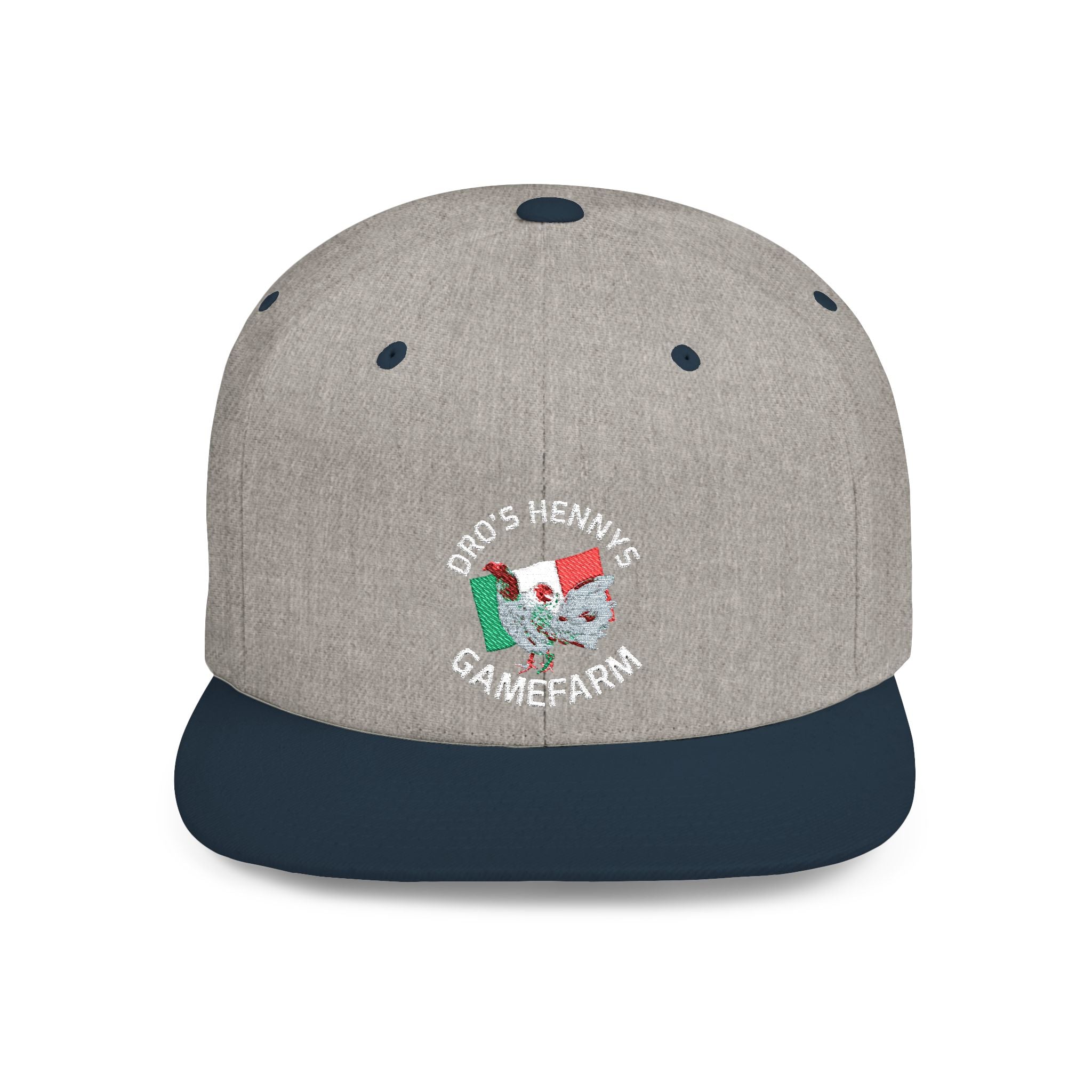 Henny- Flat Bill Snapback Hat — Dro's Henny's Gamefarm Logo Cap