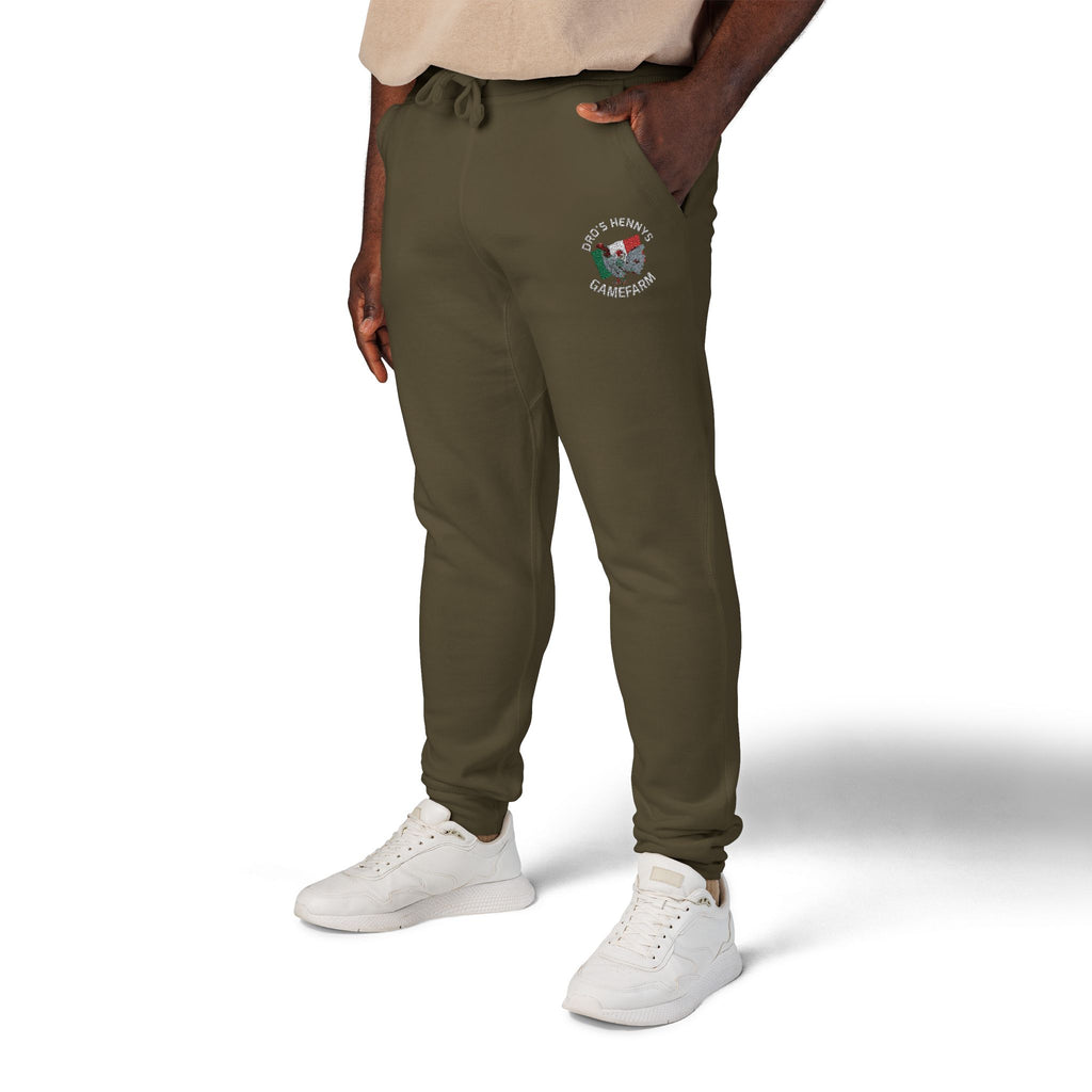 Henny- Embroidered Floral Heart Sweatpants — Cozy Fleece Joggers with 'Love' Detail