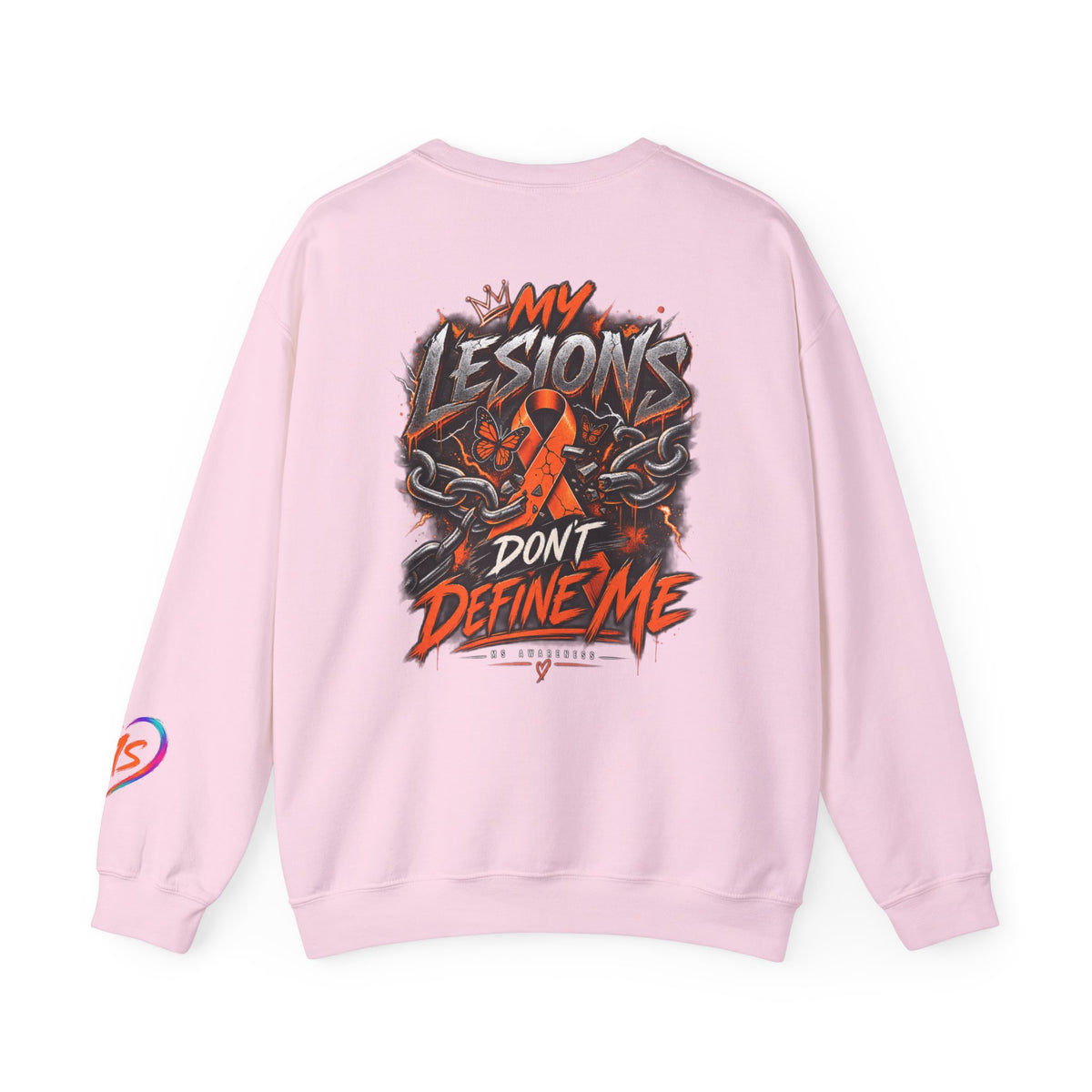 MS- Awareness Skull Crewneck Sweatshirt — "My Lesions Don’t Define Me"
