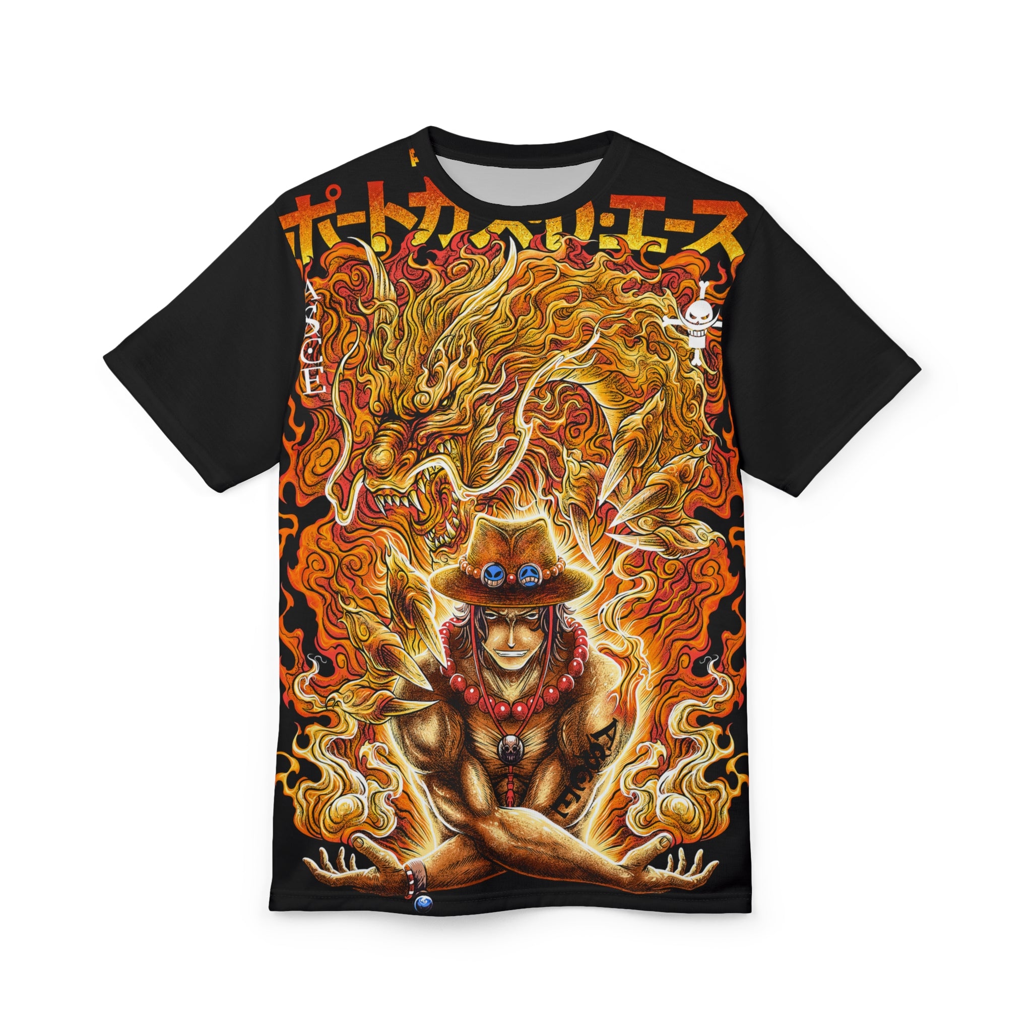 Anime- Flame-Warden Graphic Tee — Bold Anime Fire Spirit Design