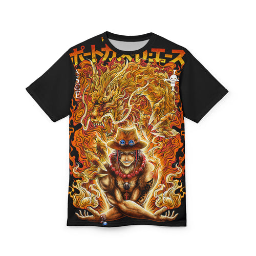 Anime- Flame-Warden Graphic Tee — Bold Anime Fire Spirit Design