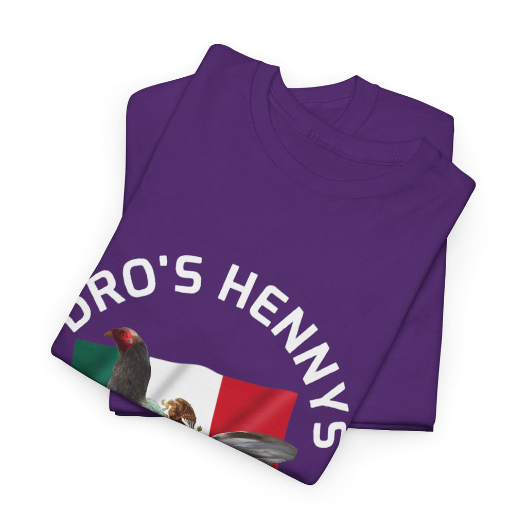 Henny-Gamefowl Tee — "Dro's Henny's Gamefarm" Mexican Flag Rooster Shirt
