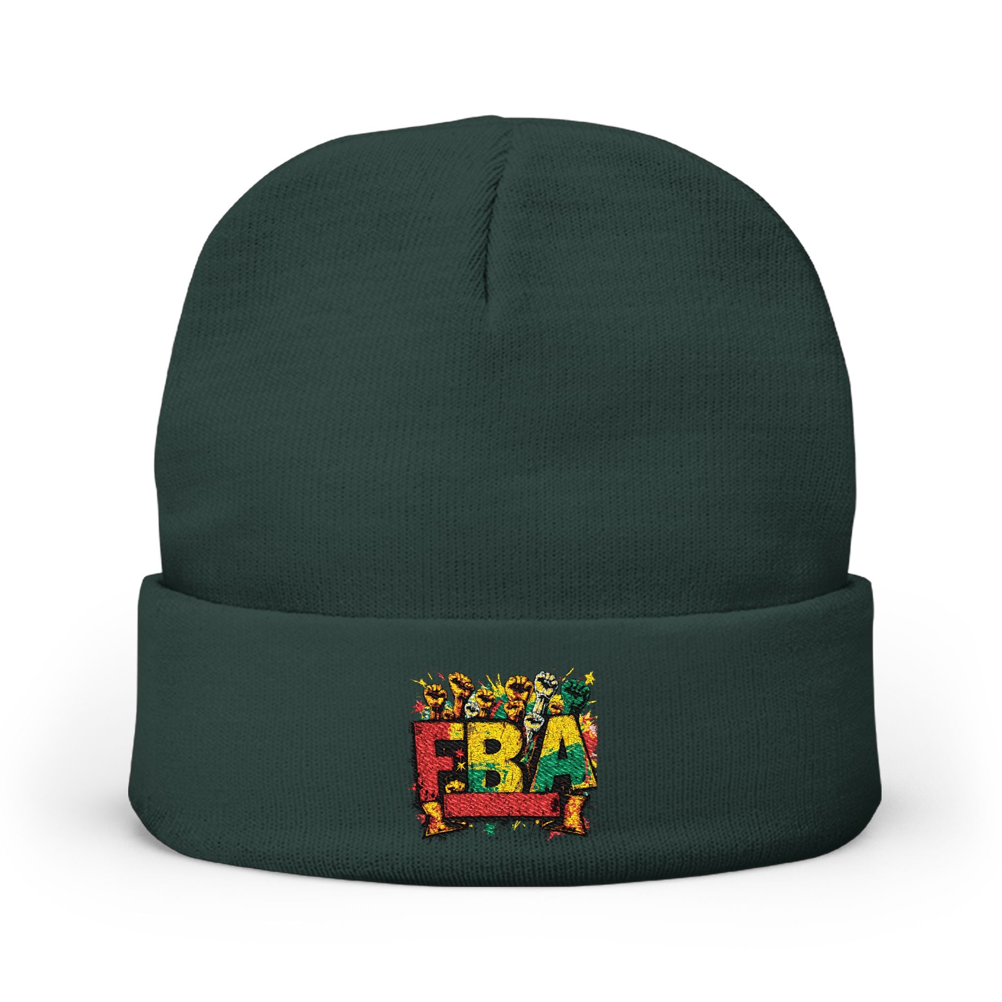 FBA- Fall Leaves Knit Beanie — Cozy Seasonal Winter Hat
