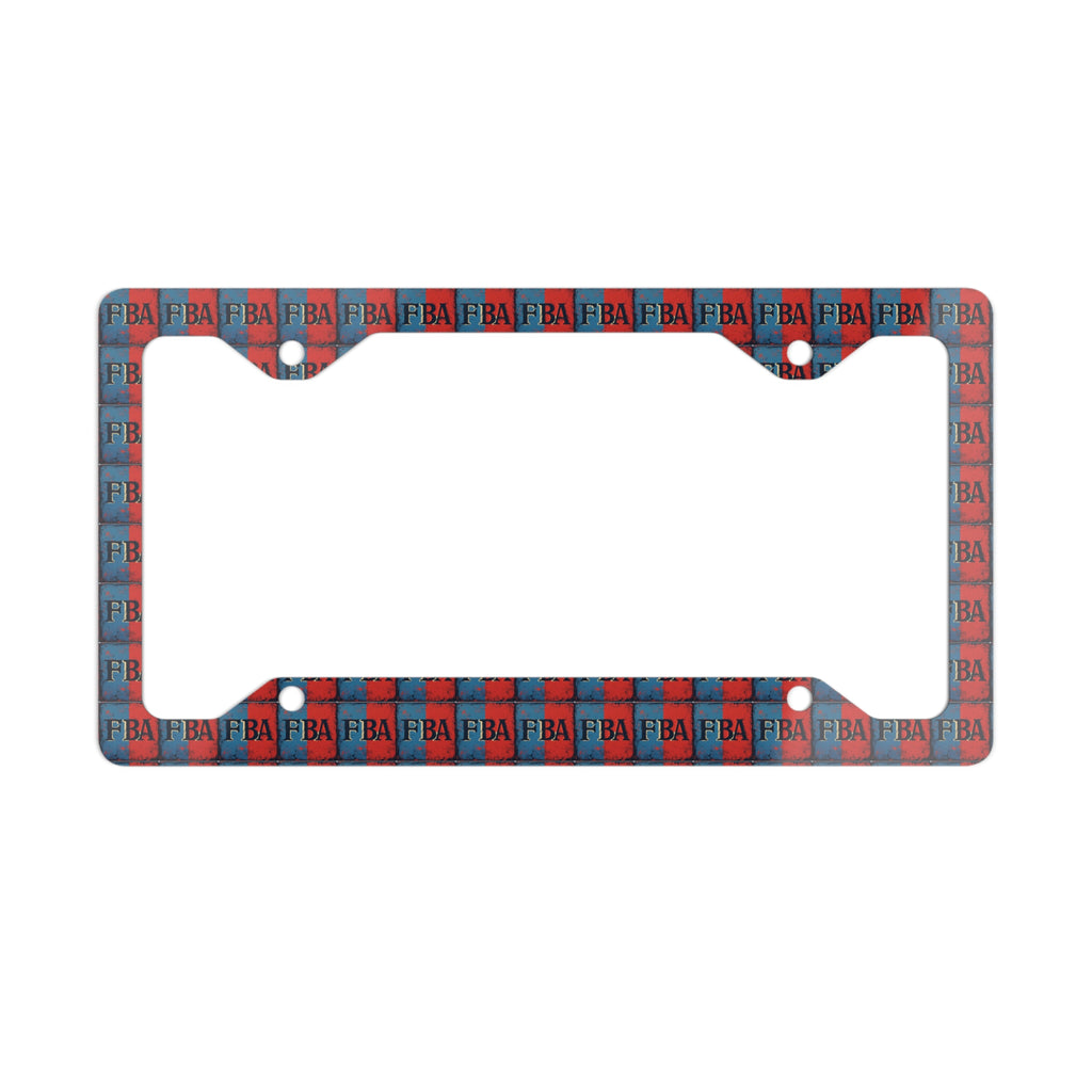 Patriotic Red & Blue Metal License Plate Frame – Checker FBA Design