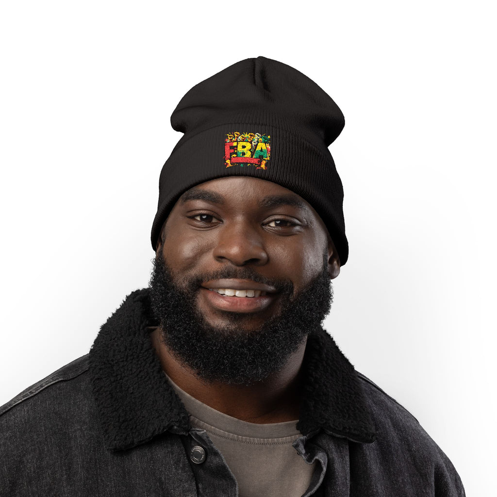 FBA- Fall Leaves Knit Beanie — Cozy Seasonal Winter Hat