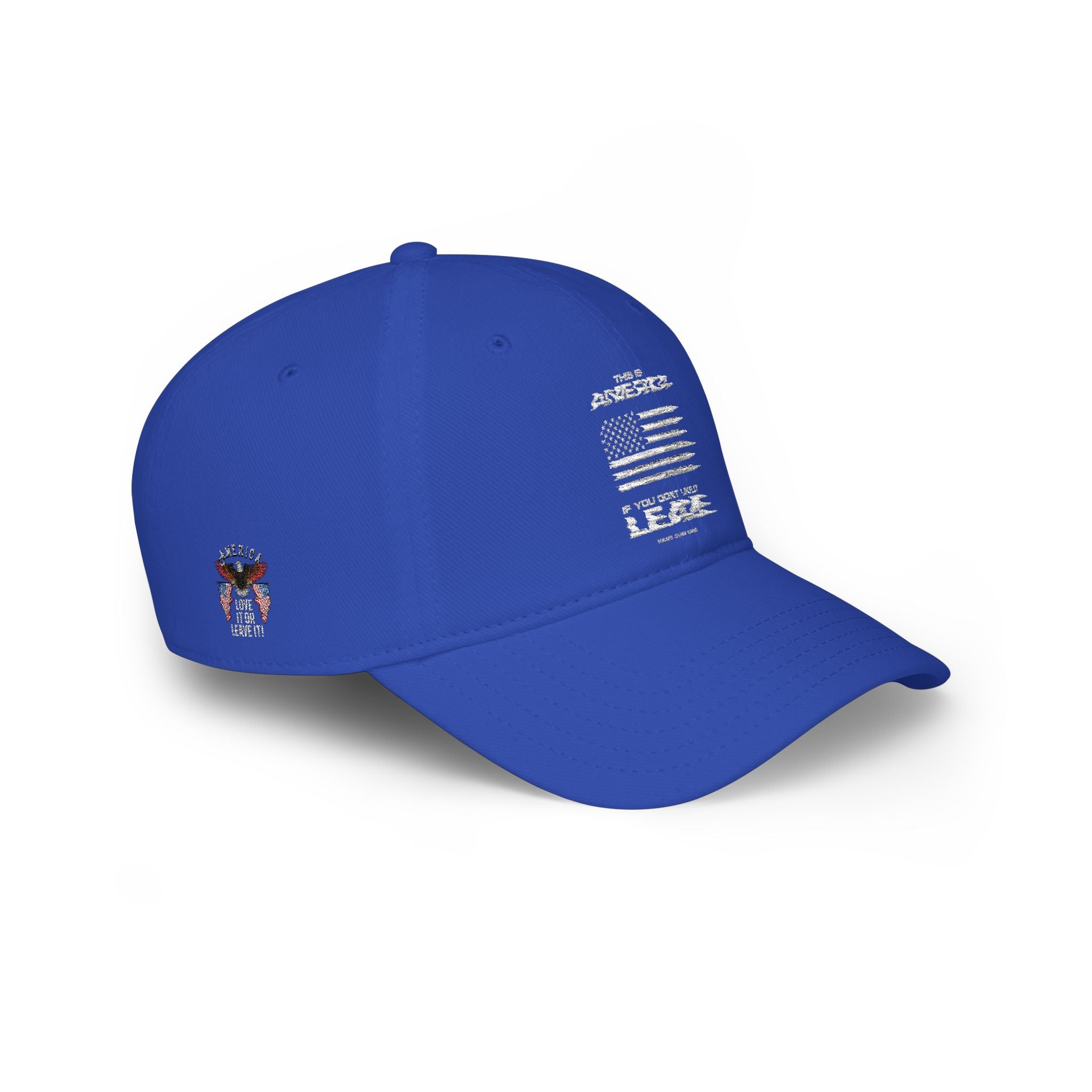 Ant-Low Profile Baseball Cap — Distressed American Flag "America First" Patriotic Hat