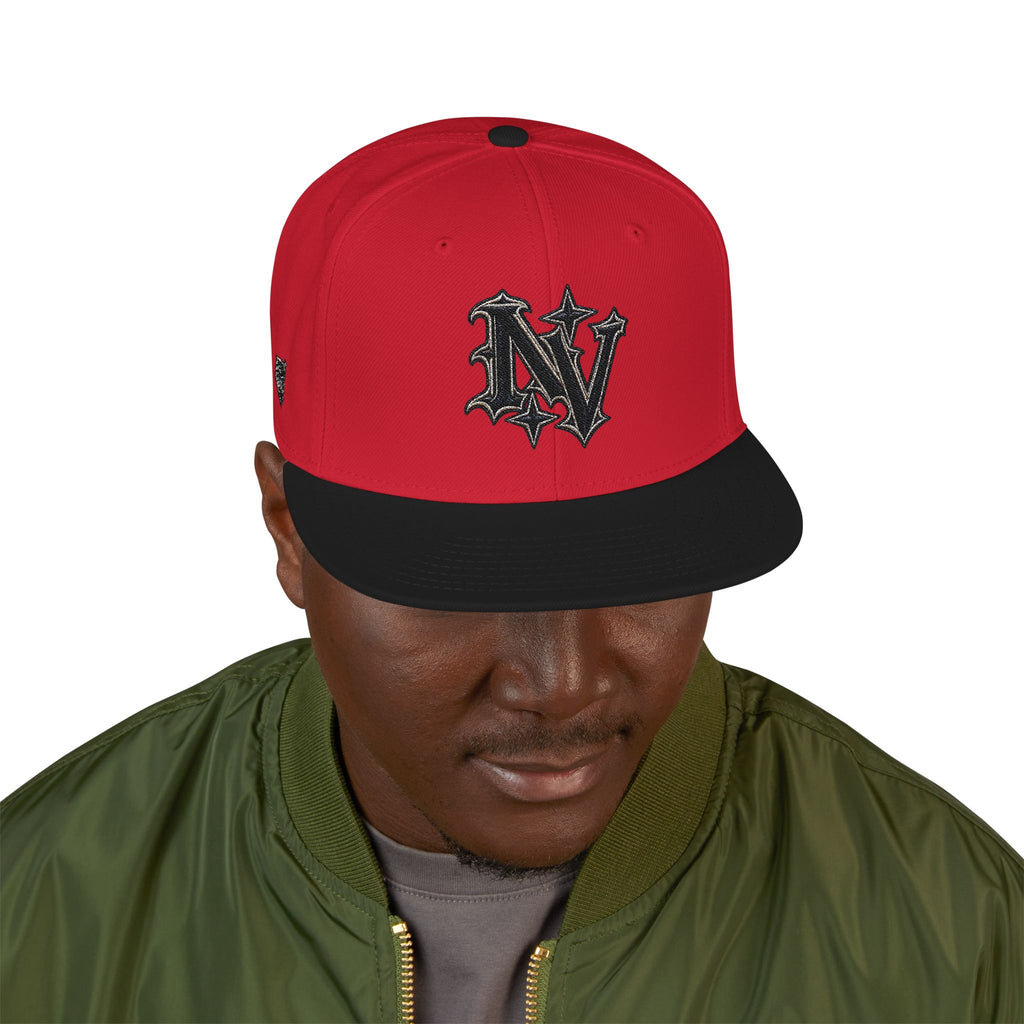 Hat-Embroidered V Diamond Snapback Hat — Streetwear Baseball Cap