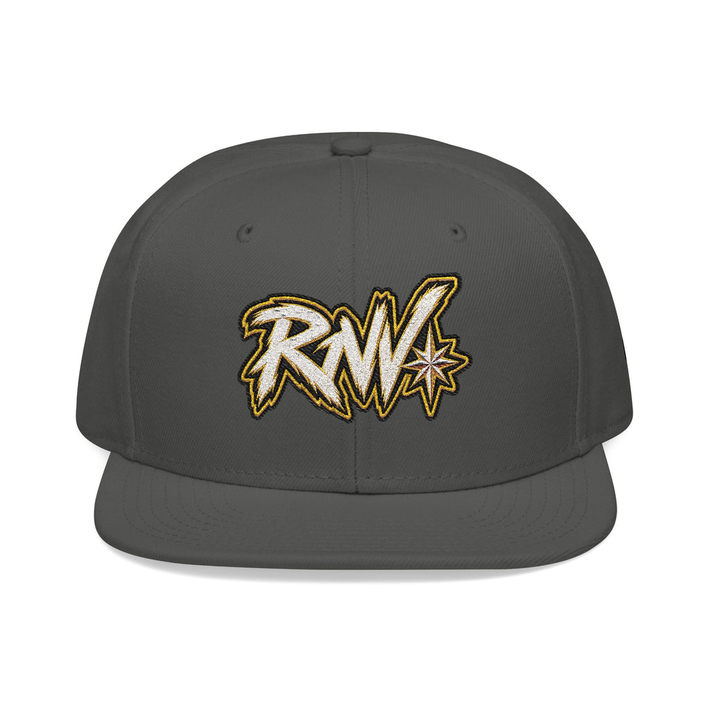 Hat-Embroidered Gold Graffiti Snapback Hat