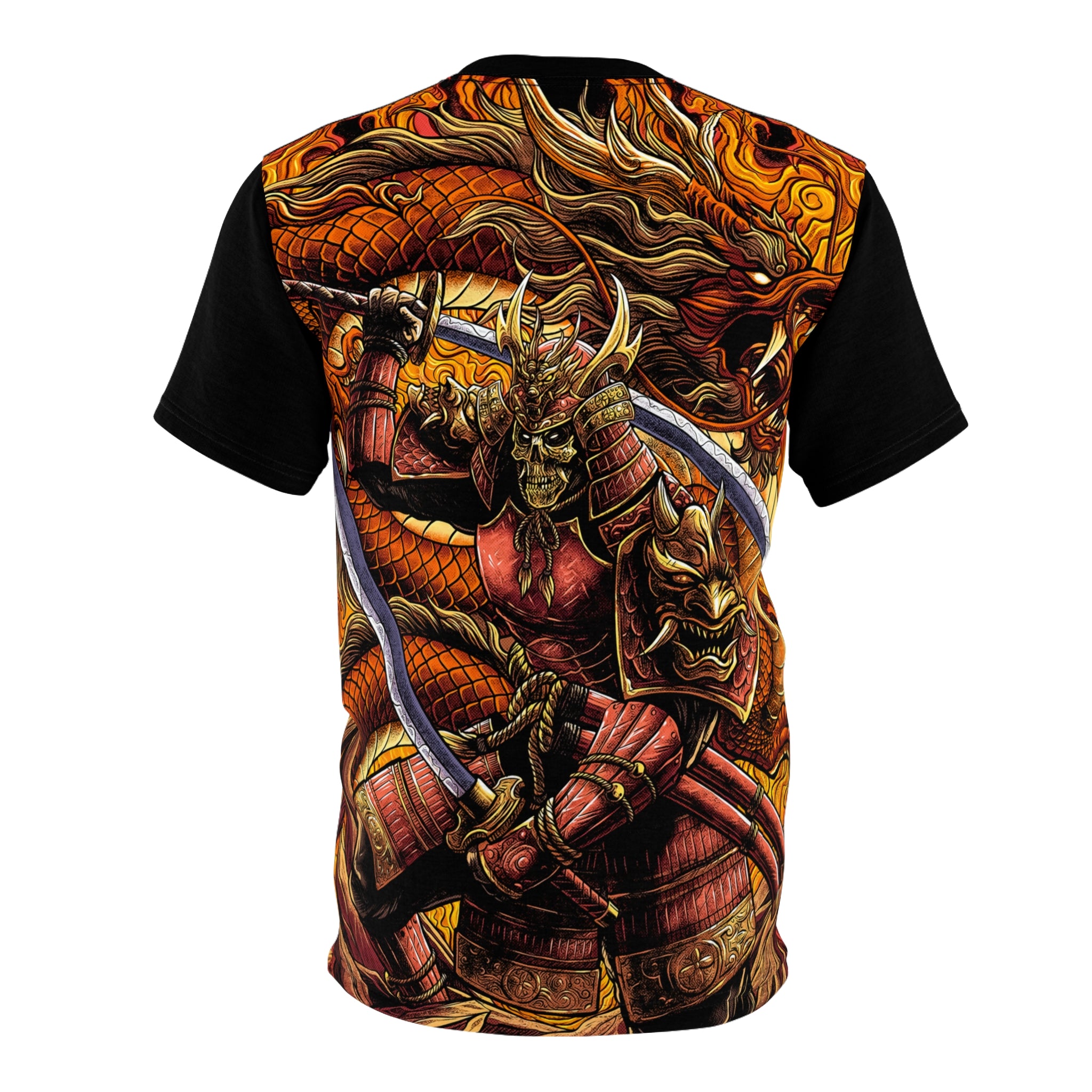 Anime- Battle Tee — Fiery Japanese Warrior Graphic Shirt