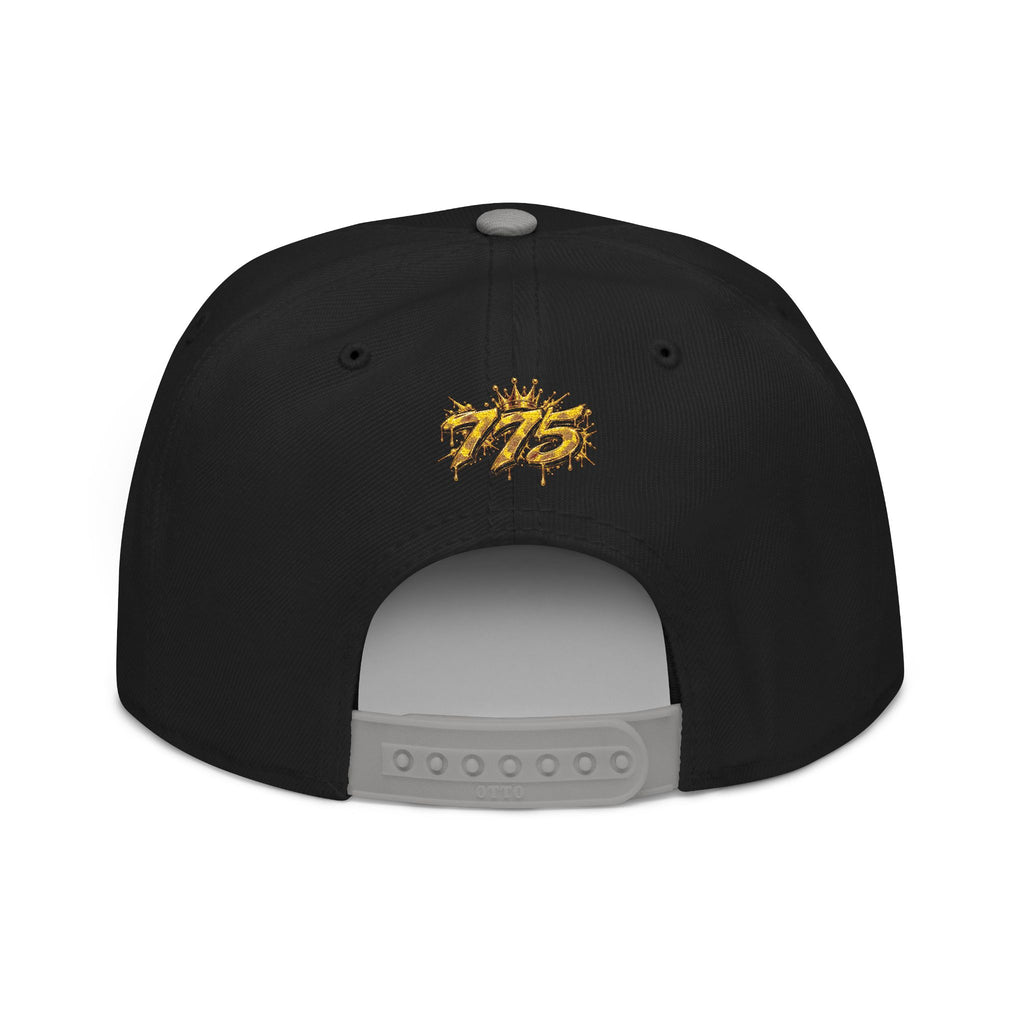 Hat-Embroidered Gold Graffiti Snapback Hat