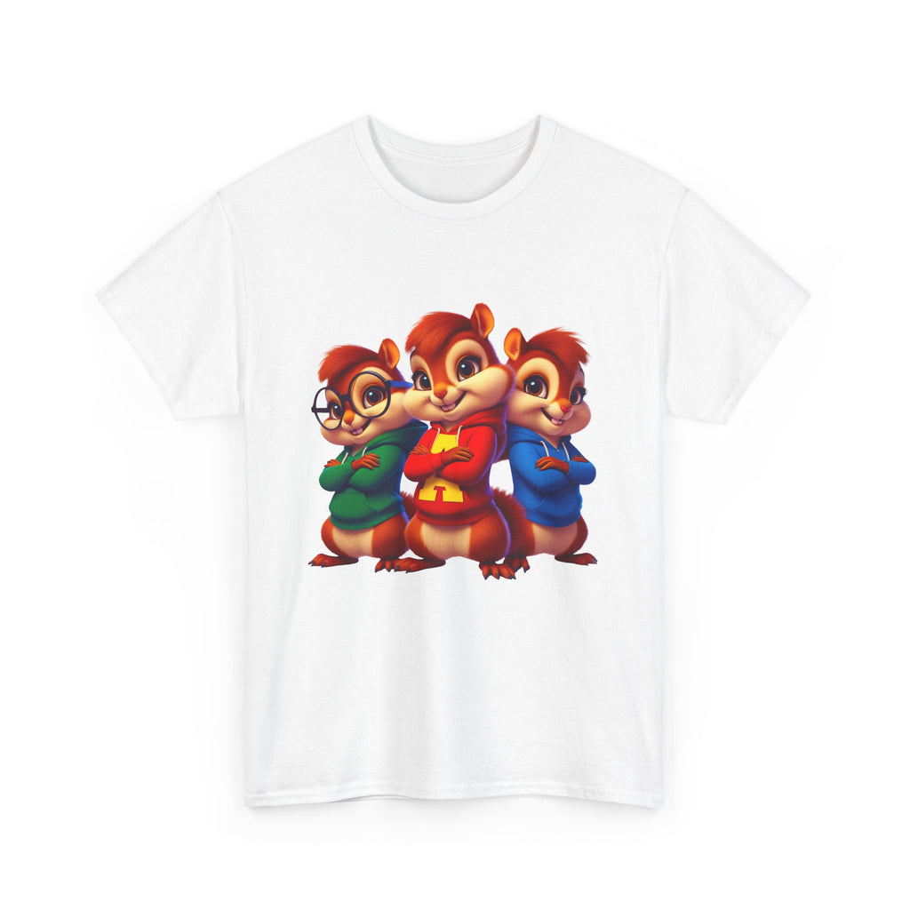 Chipmunk Trio T-Shirt — Cute Cartoon Acorn Friends Tee
