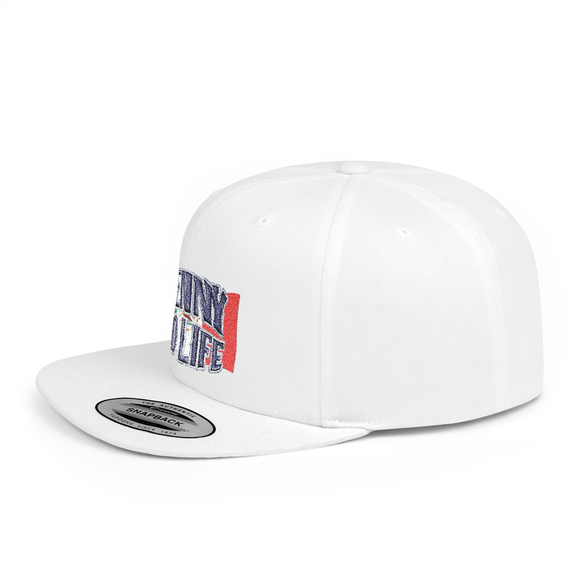 Henny- Flat Bill Snapback Hat — "Henny No Life" Embroidered with Italian Flag Accent