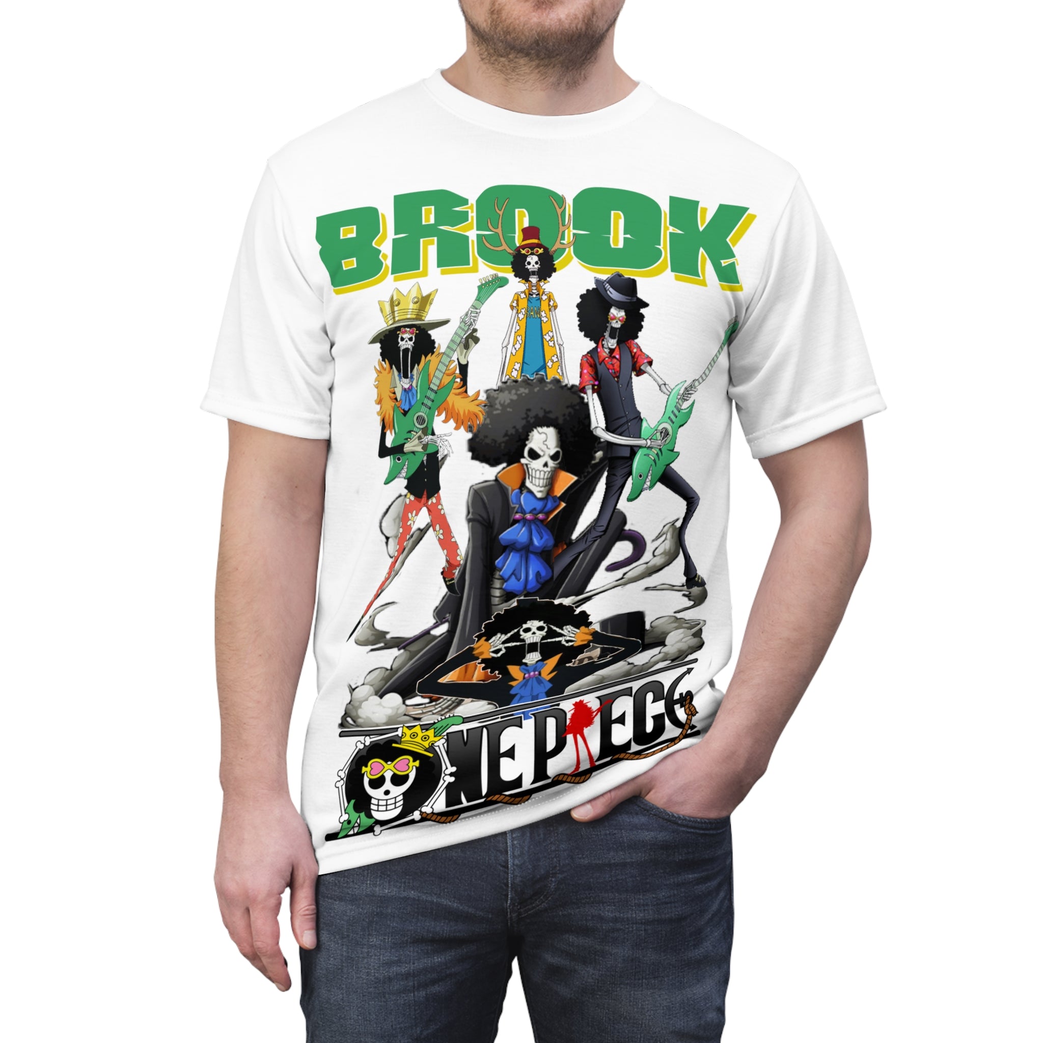Anime-Brook One Piece Graphic Tee – Anime Band Skull Crew T-Shirt