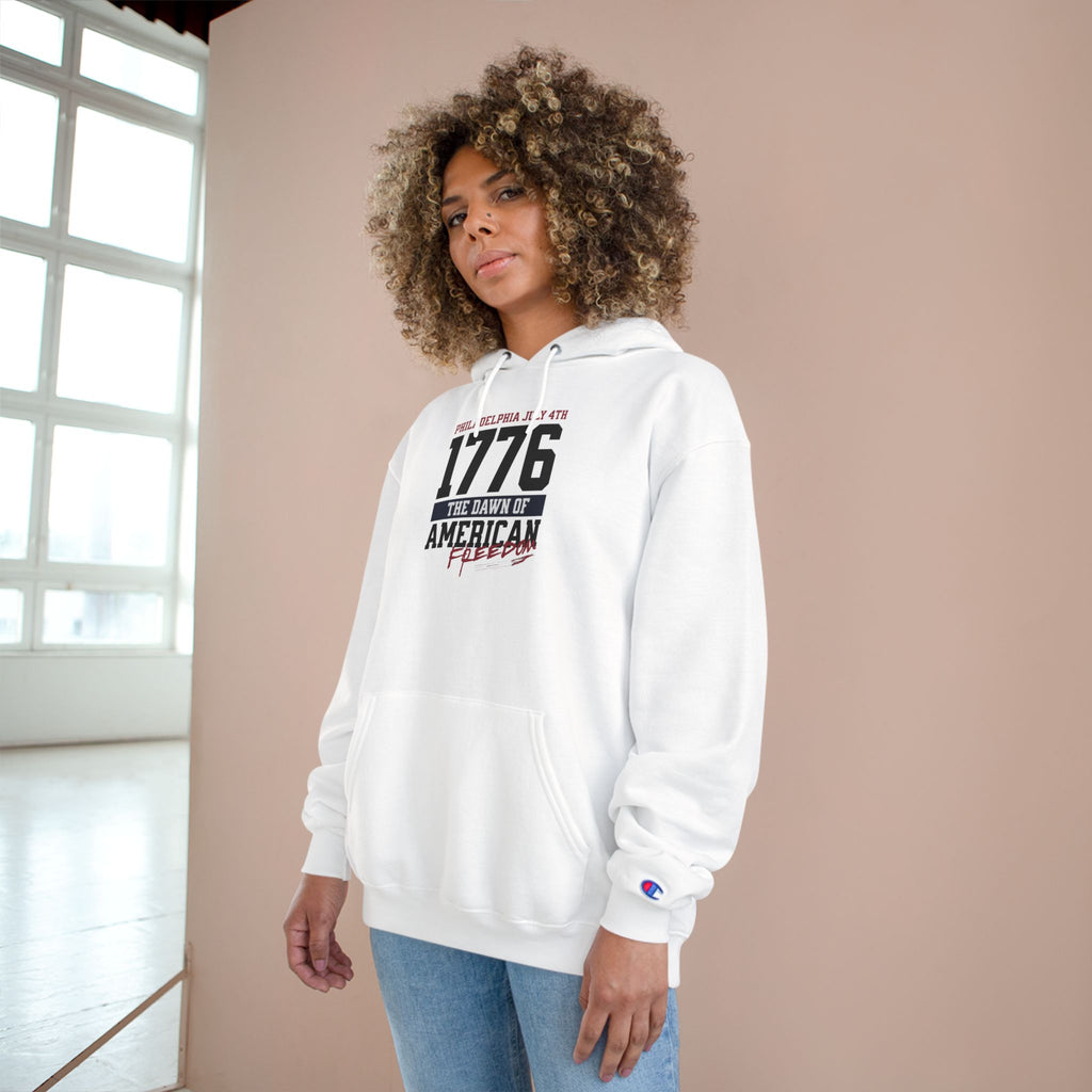 Ant-Patriotic 1776 Hoodie — "Love It or Leave It" American Flag Champion Hoodie