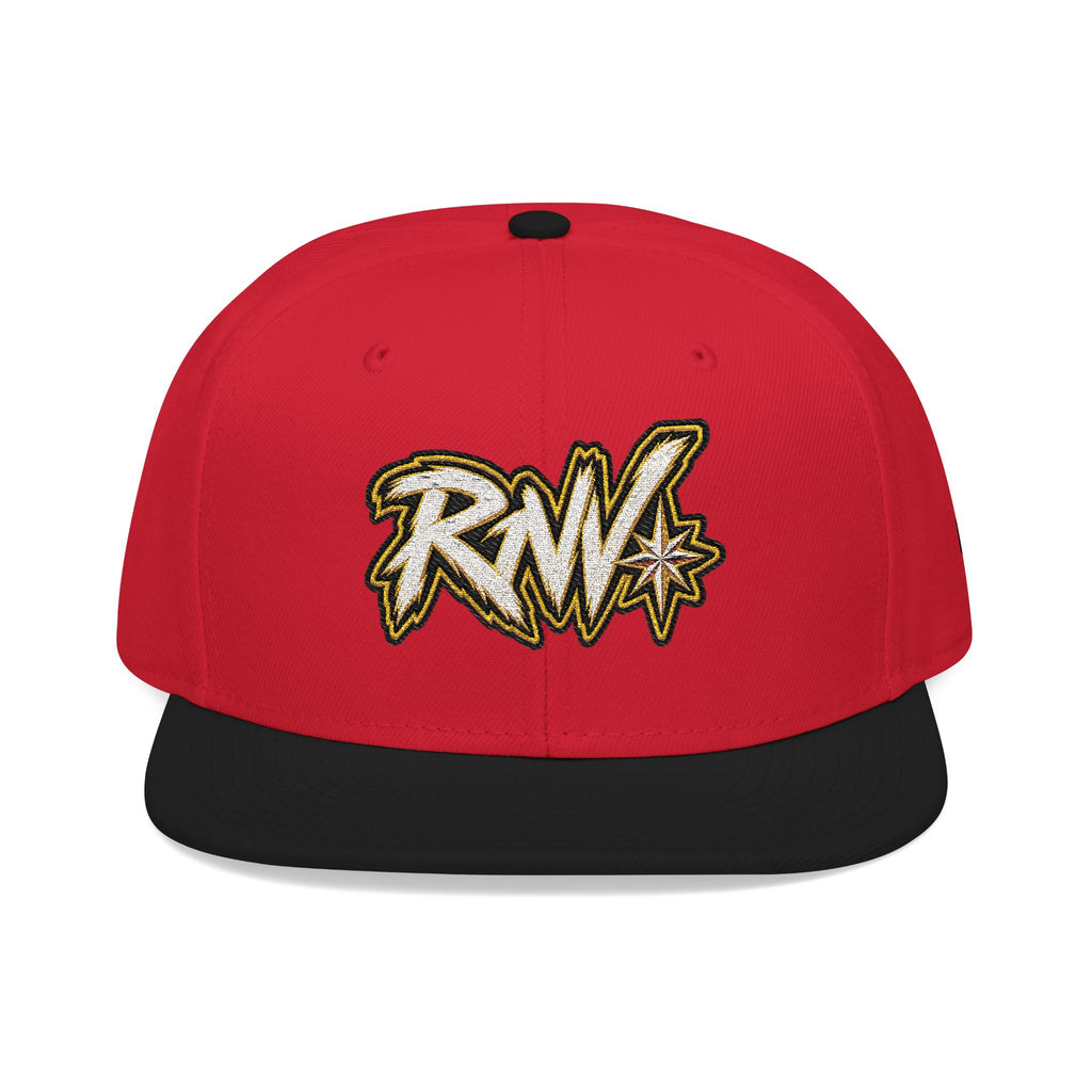 Hat-Embroidered Gold Graffiti Snapback Hat