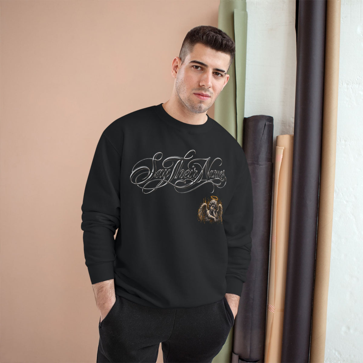 FBA-Say Their Names Sweatshirt — Memorial Angel Champion Sweatshirt