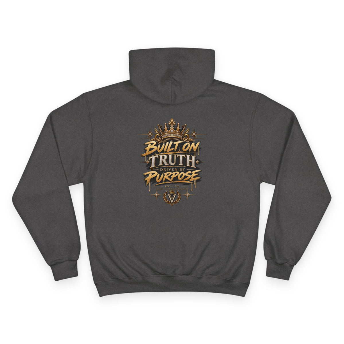 Verité -Champion Hoodie — "Built on Truth & Purpose" White Pullover