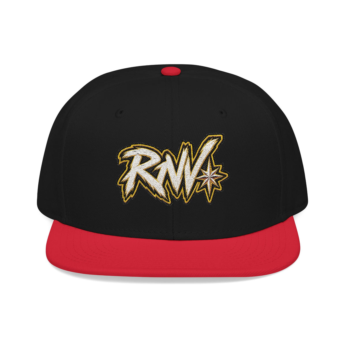 Hat-Embroidered Gold Graffiti Snapback Hat