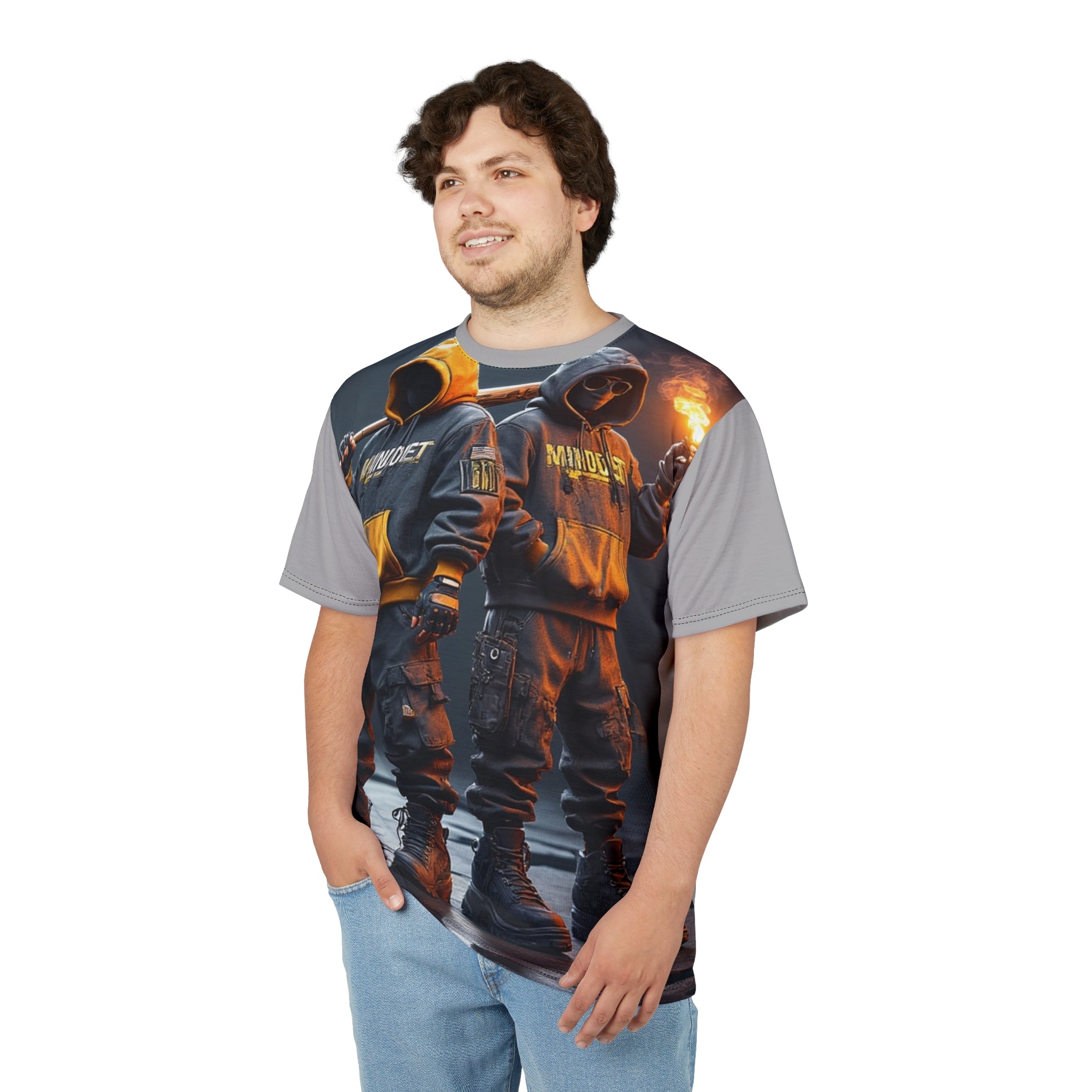 Mindset- Streetwear Graphic Tee — Hooded Duo Firefighters Design