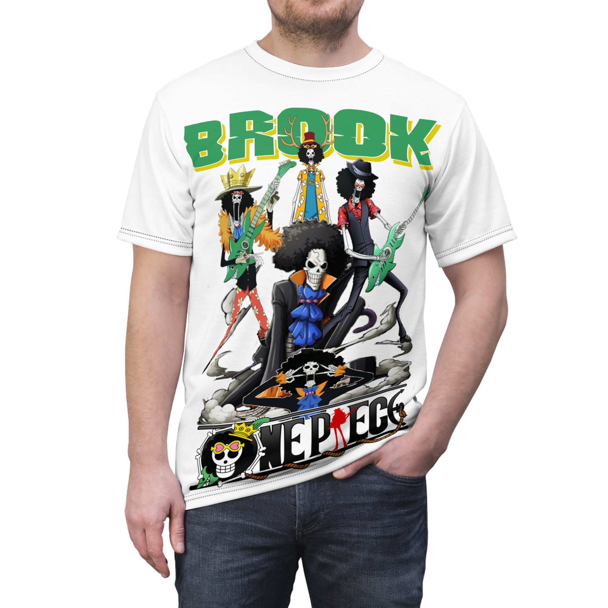 Anime-Brook One Piece Graphic Tee – Anime Band Skull Crew T-Shirt