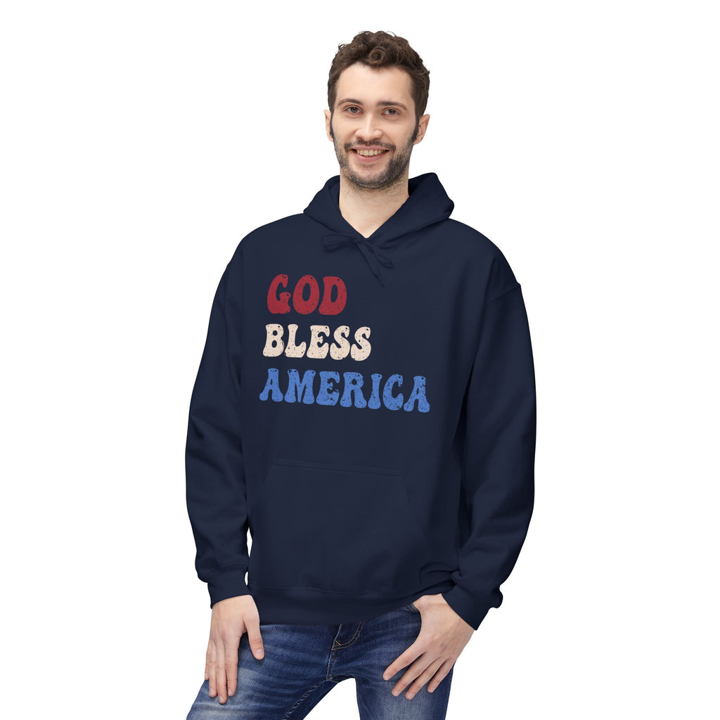 Ant-Hoodie - "God Bless America" Patriotic Ape Graphic USA Hoodie