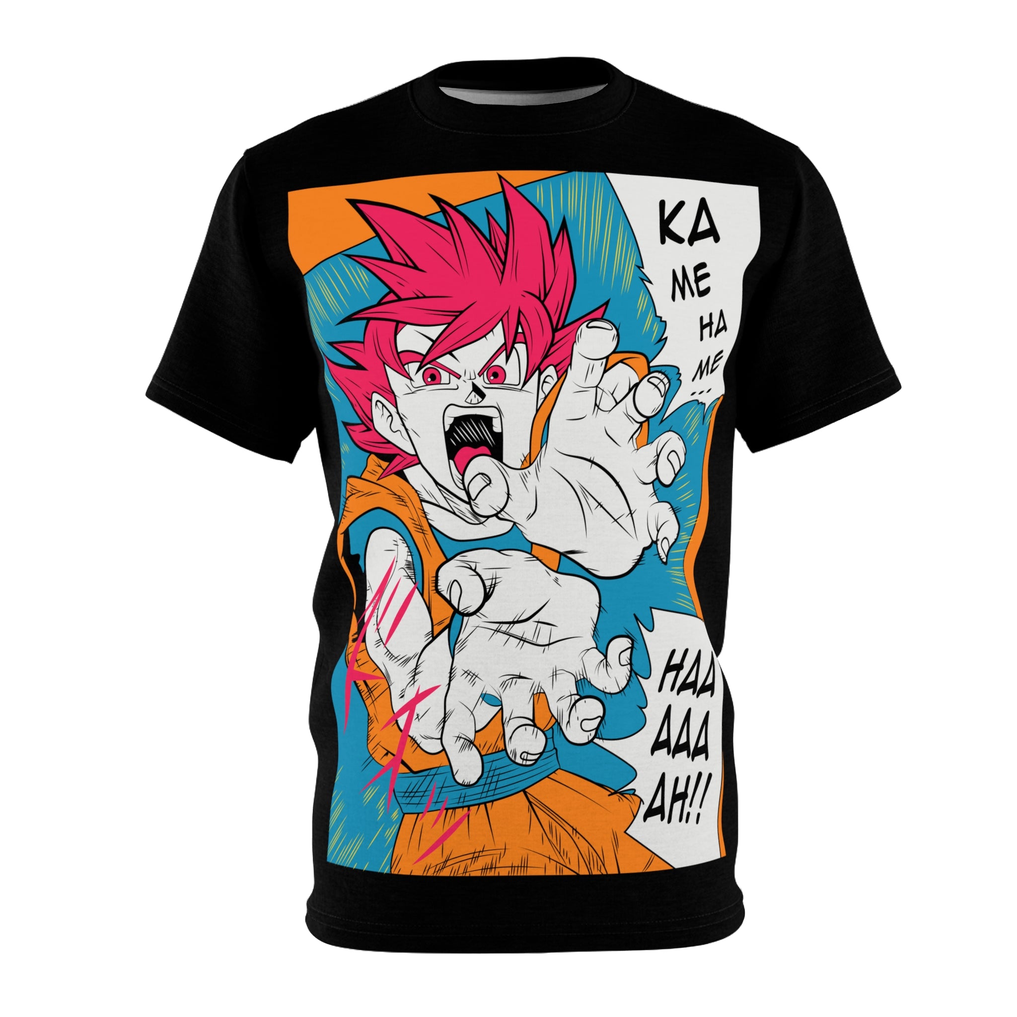 Dragon-Anime Energy Blast T-Shirt — 'Kamehame Haaaah!' Graphic Tee
