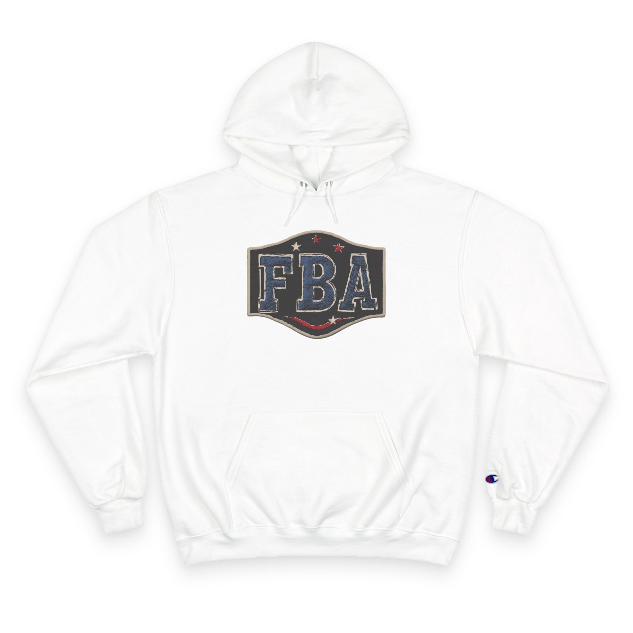FBA- Graphic Hoodie – Vintage Shield Logo & Back Photo Print