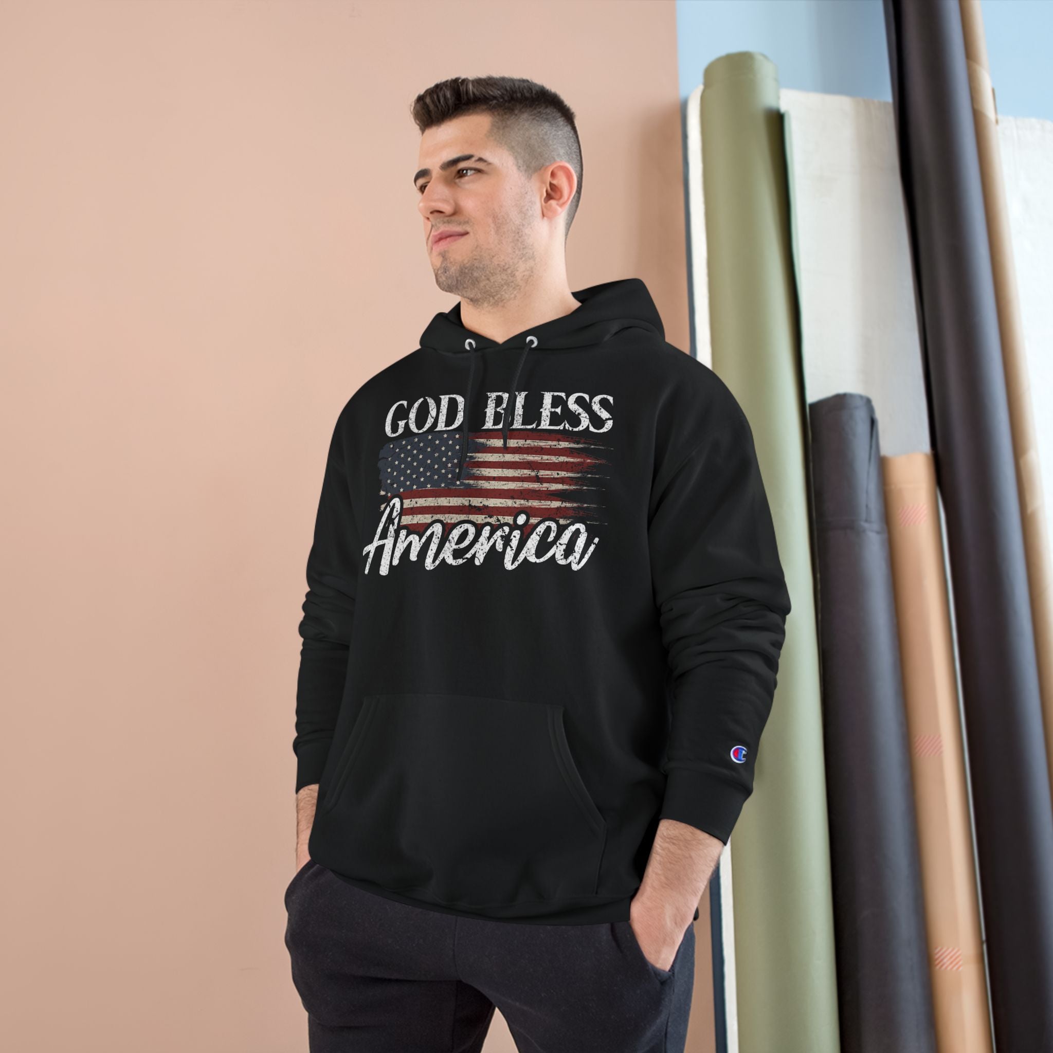 Ant-God Bless America Hoodie — Patriotic "Love It or Leave It" Flag Pullover