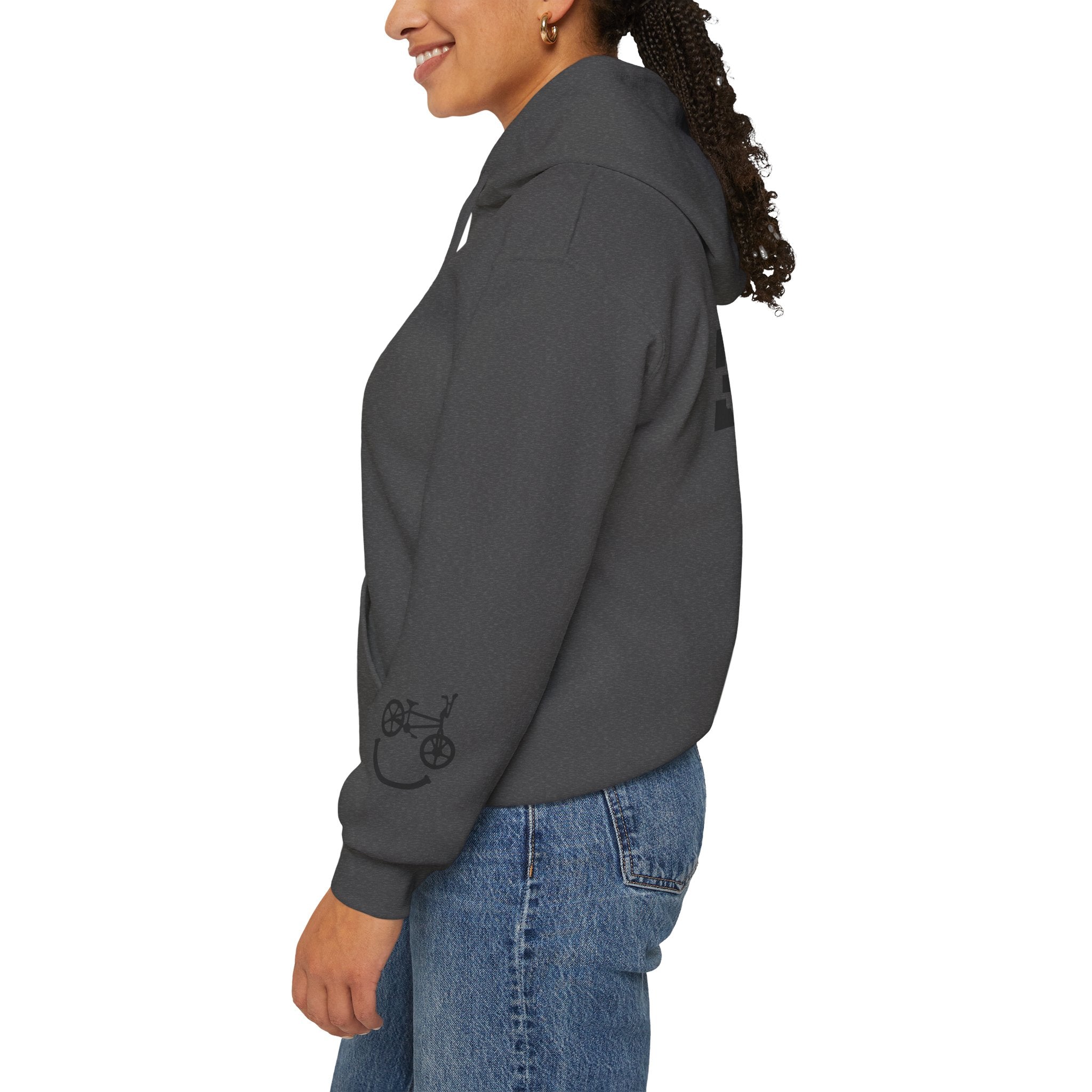Rad-Biker American Flag Hoodie — 'Is My Bike Okay?' Graphic Hooded Sweatshirt