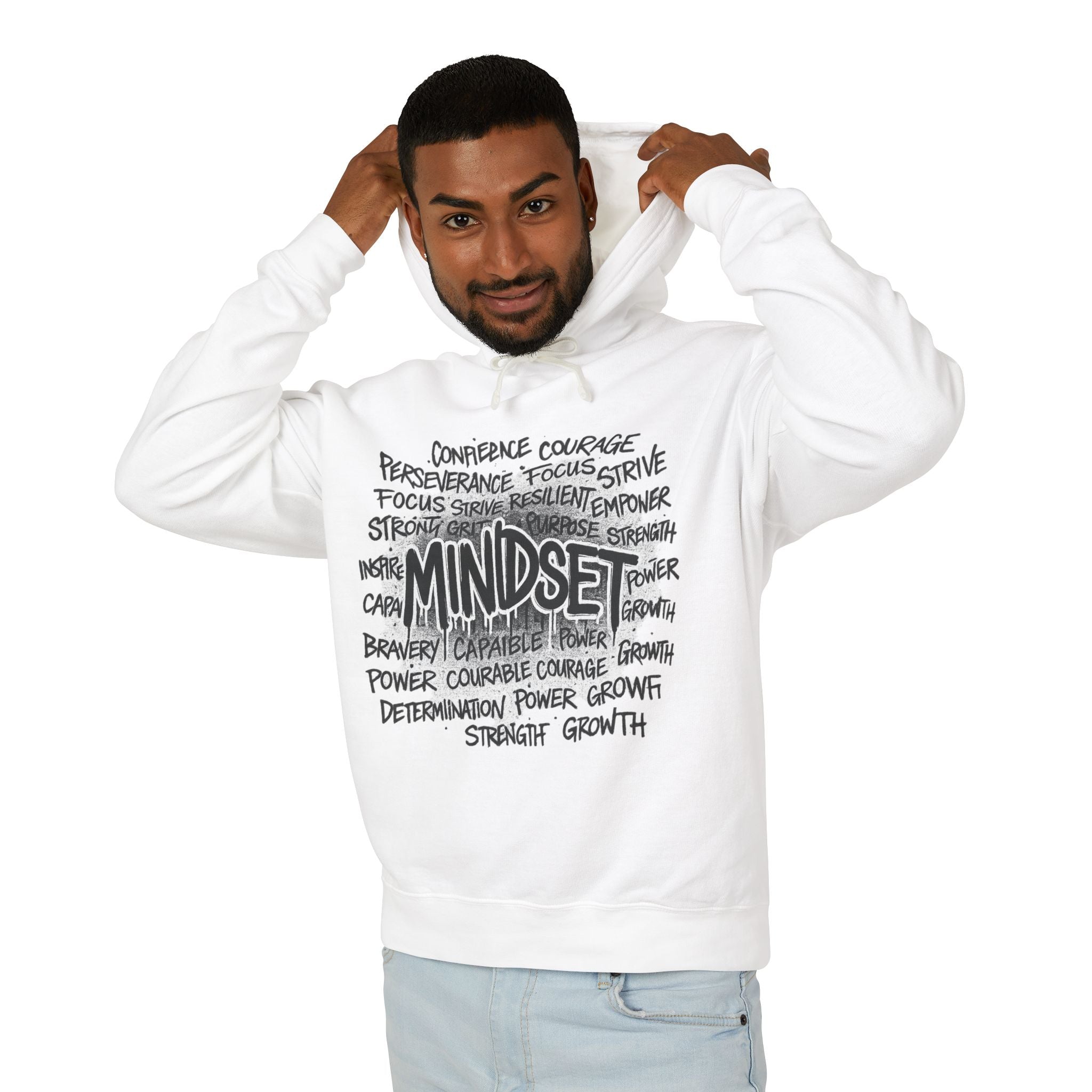 Mindset- Words Hoodie — Inspirational Typography Motivational Hoodie