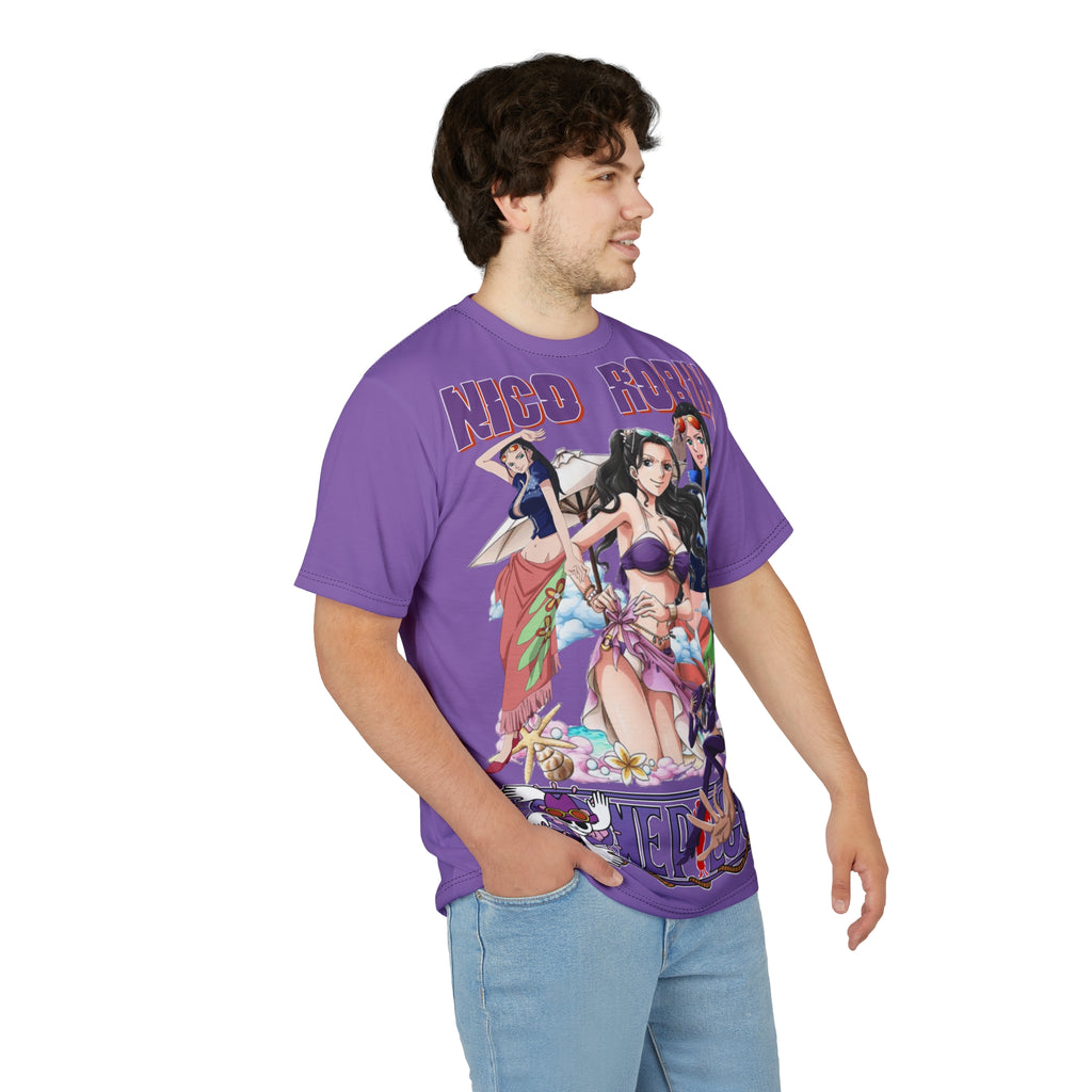 Anime- Beach Tee — All-Over Print Purple T-Shirt