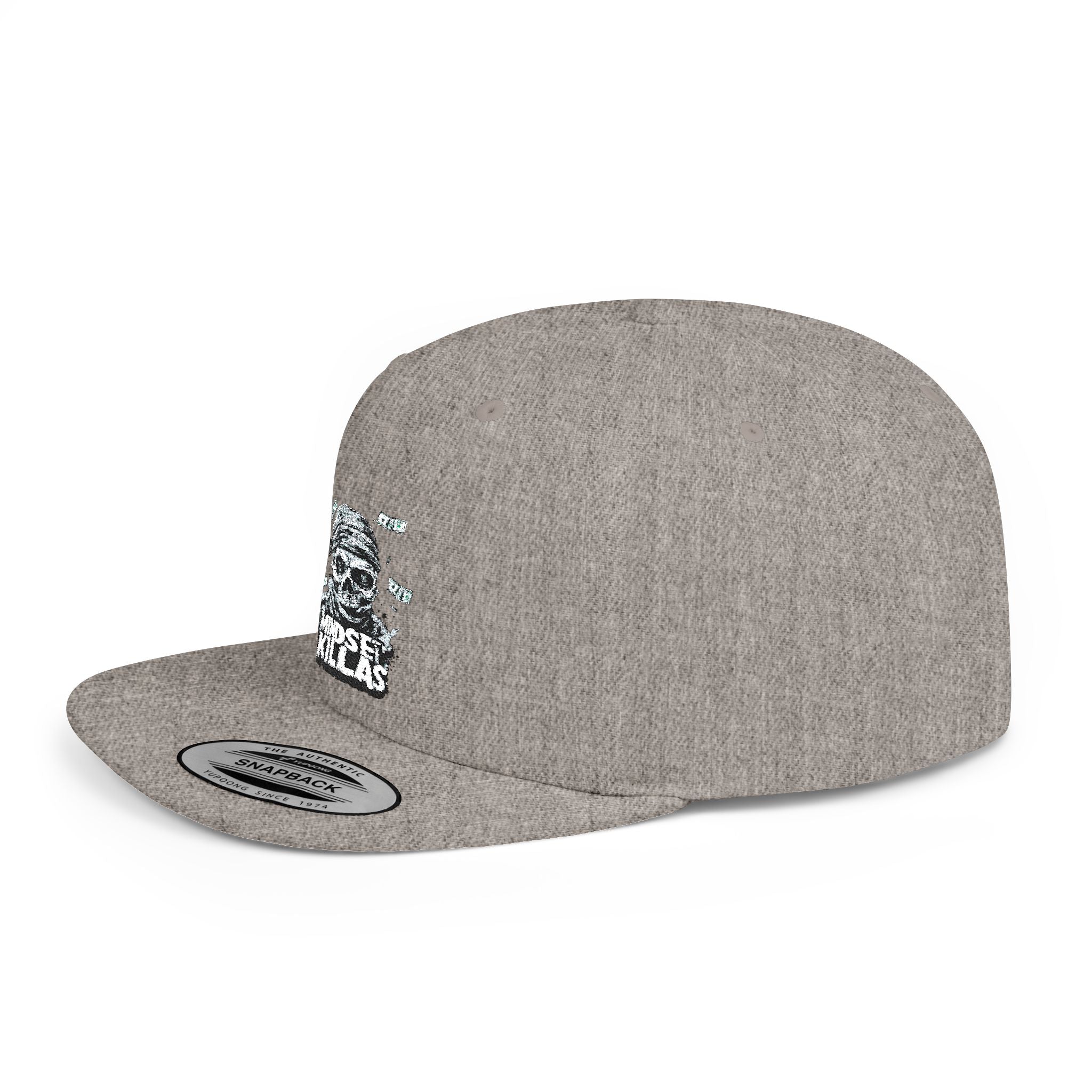 Mindset-Snapback Hat — "Kille" Skull Graphic Flat Bill Cap