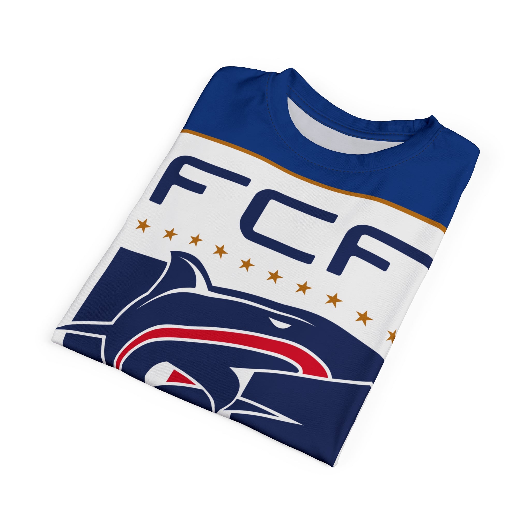 Team-FCF Shield T-Shirt — All-Over Print Team Crest Tee