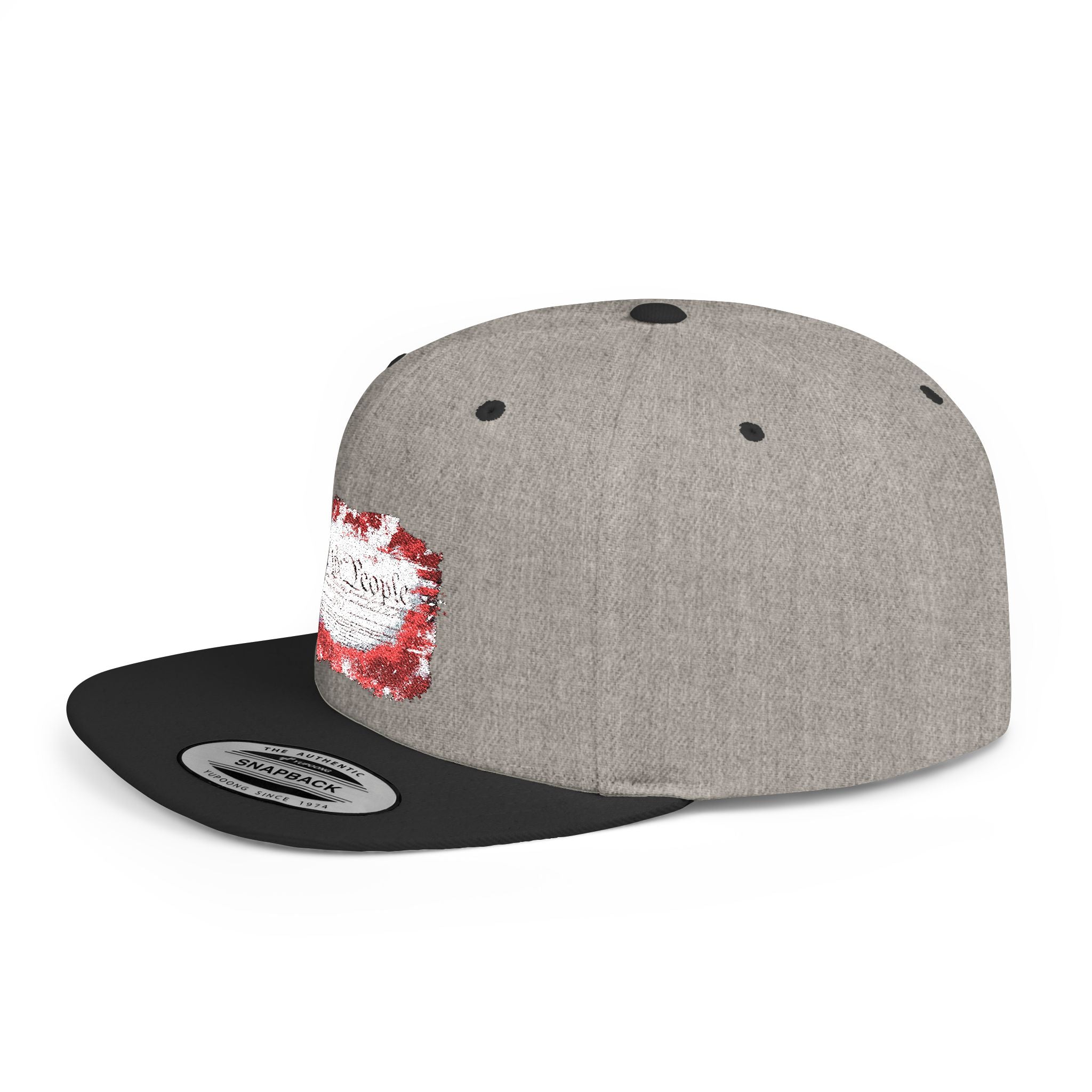 Ant-Patriotic Sequin Flag Flat Bill Snapback Hat — 'Land of the Free' Design