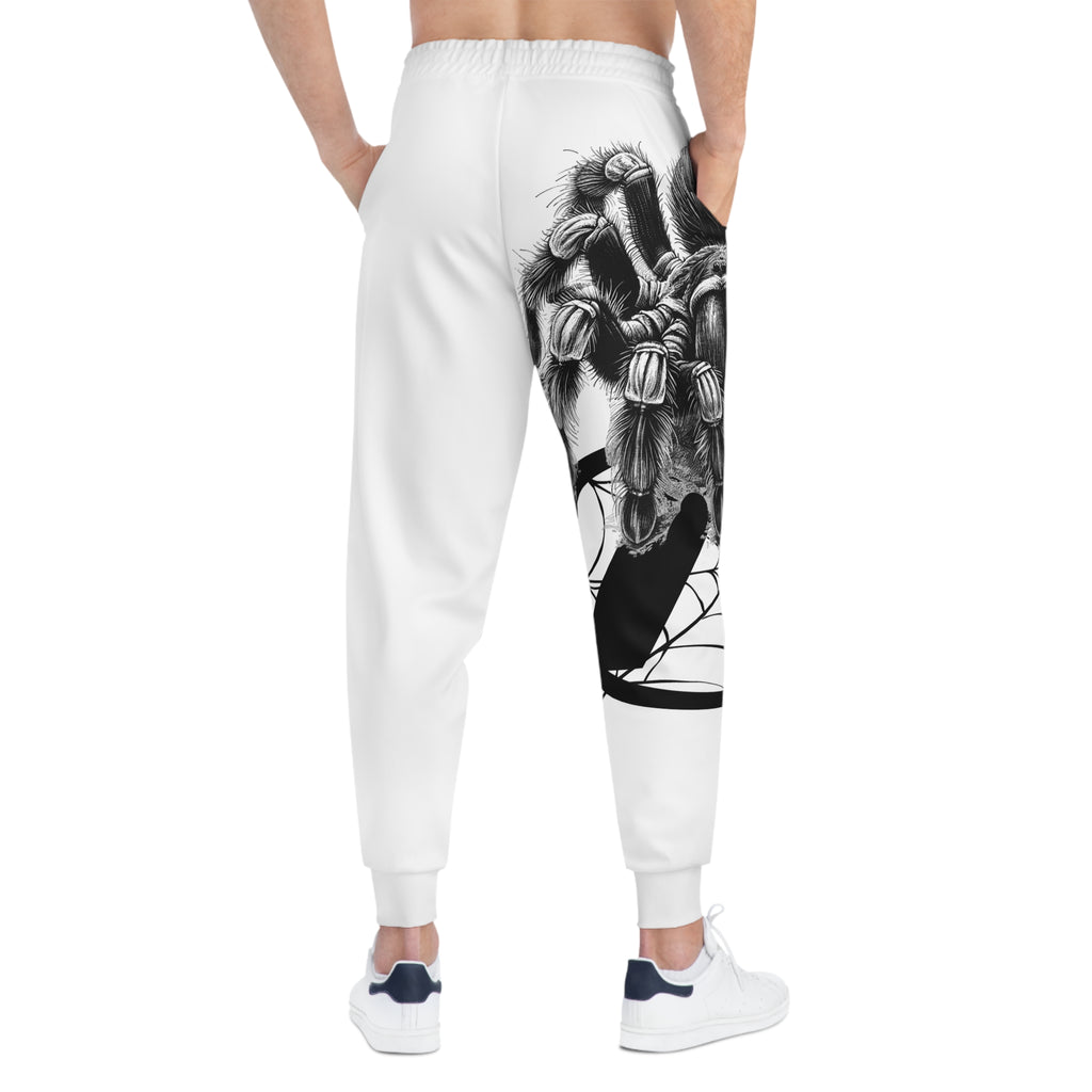 Joggers-Spider Graphic Joggers — 'Naive' Flame Logo Athletic Sweatpants