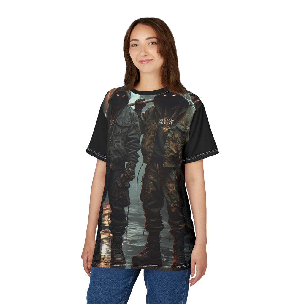 Mindset- Hooded Shadows Streetwear Tee — Dark Urban Riot Aesthetic