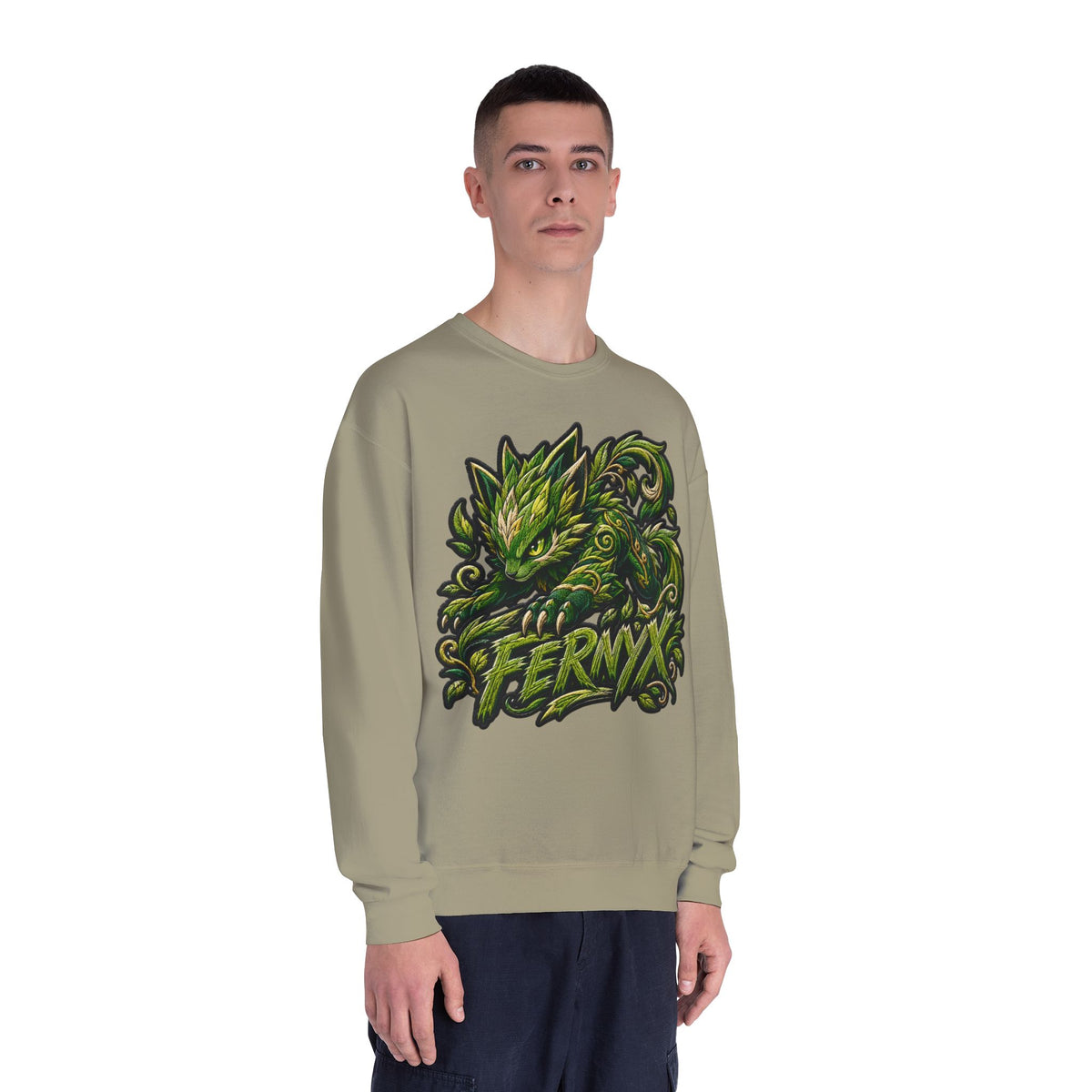 Shadow- "FERNYX" Green Graffiti Crewneck