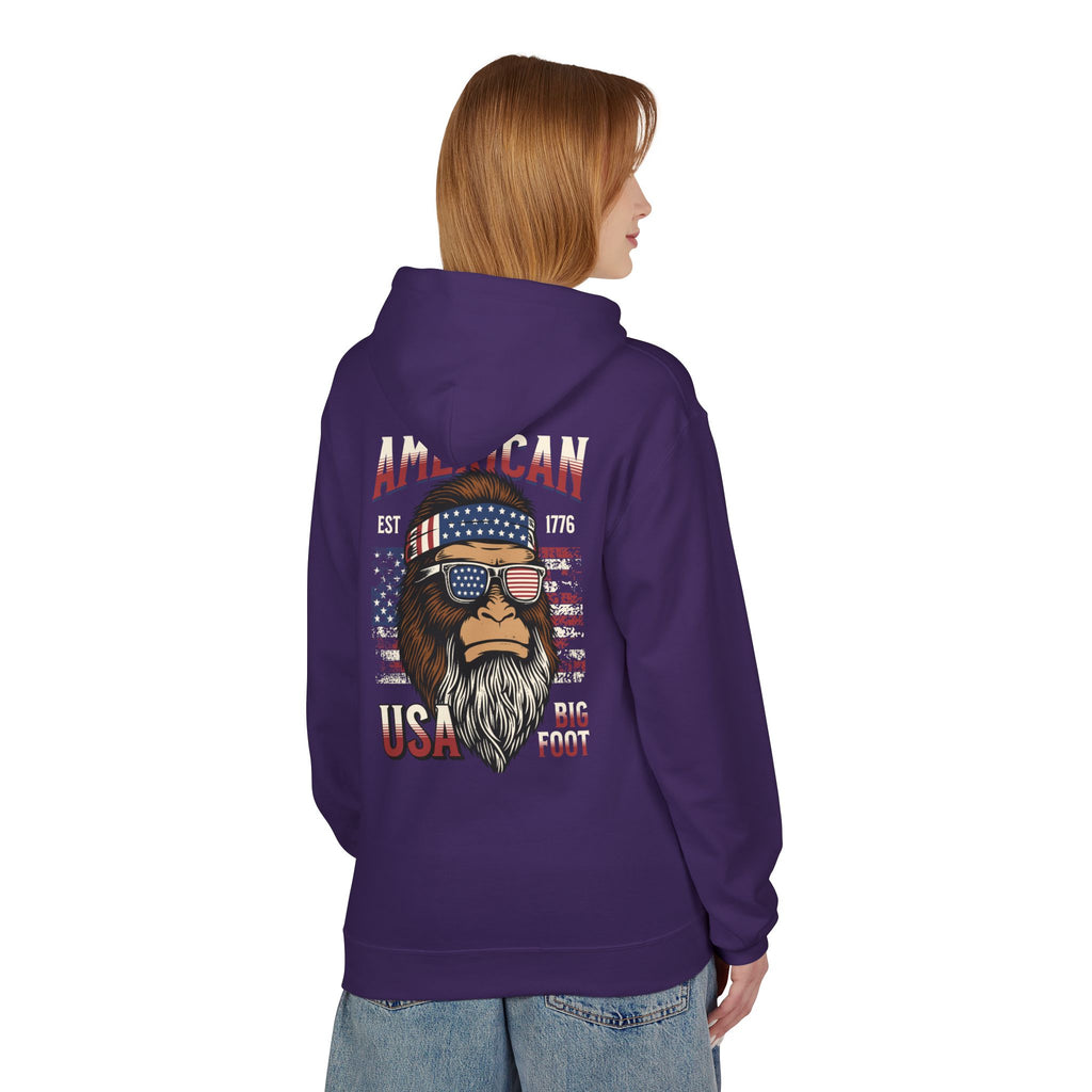 Ant-Hoodie - "God Bless America" Patriotic Ape Graphic USA Hoodie
