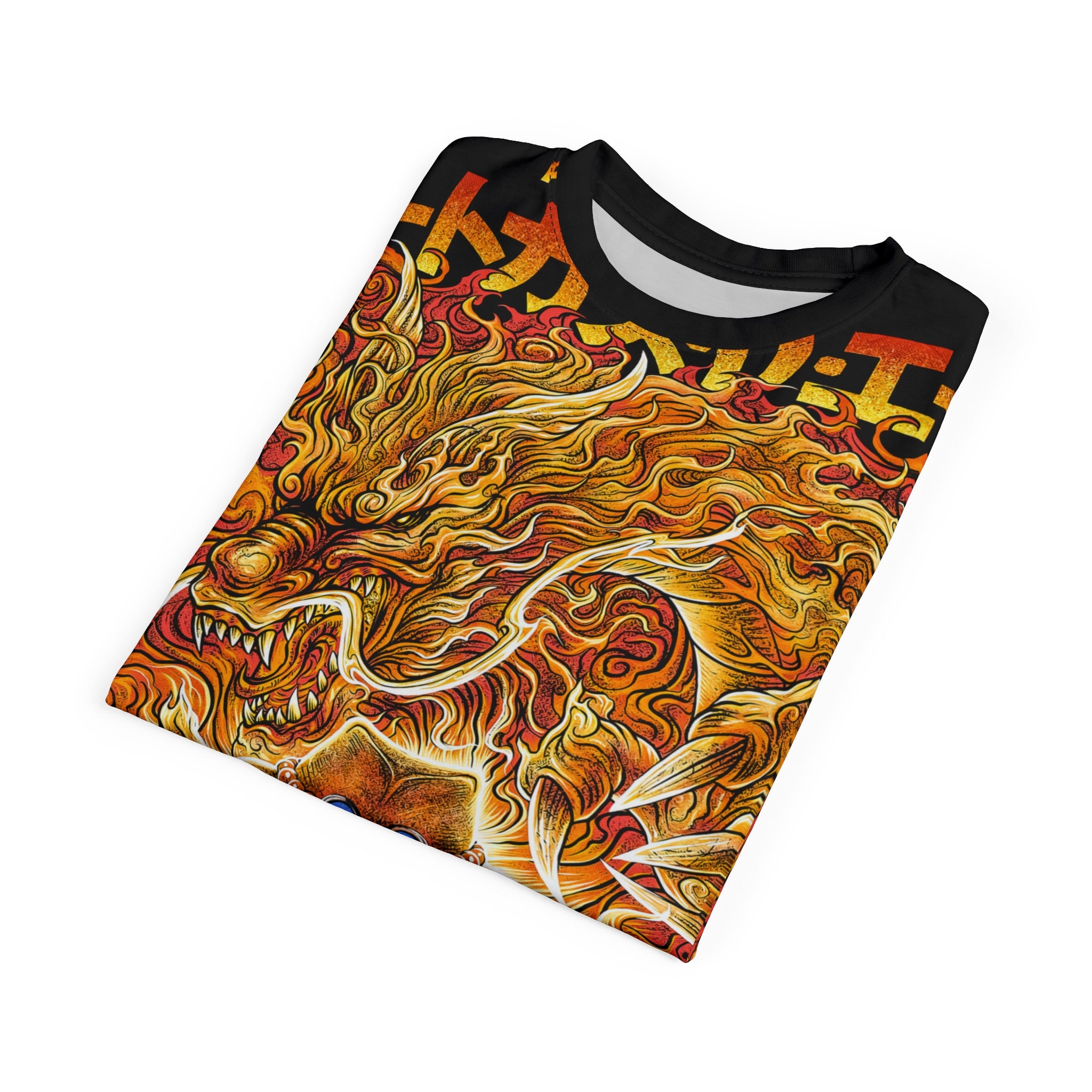 Anime- Flame-Warden Graphic Tee — Bold Anime Fire Spirit Design