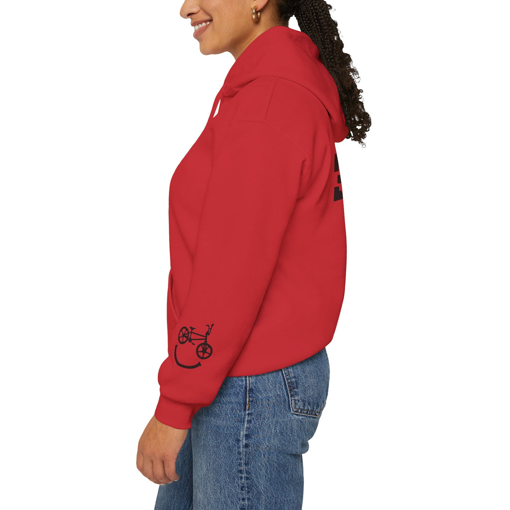 Rad-Biker American Flag Hoodie — 'Is My Bike Okay?' Graphic Hooded Sweatshirt