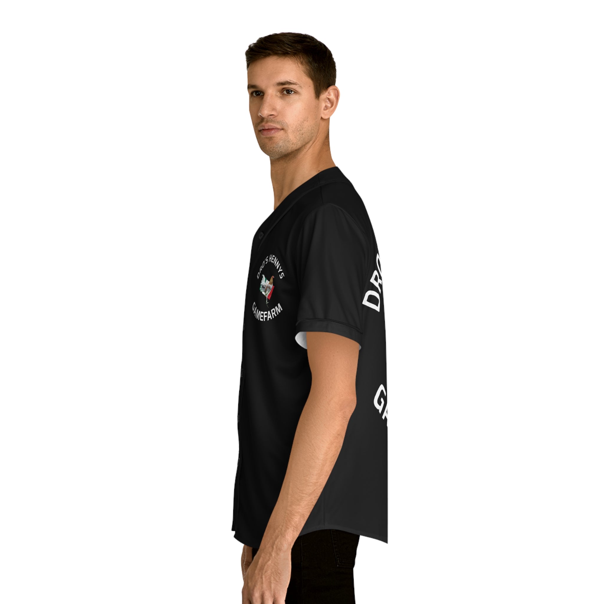 Henny- Gamefarm Rooster Baseball Jersey — Dro’s Henny’s Gamefarm Team Shirt