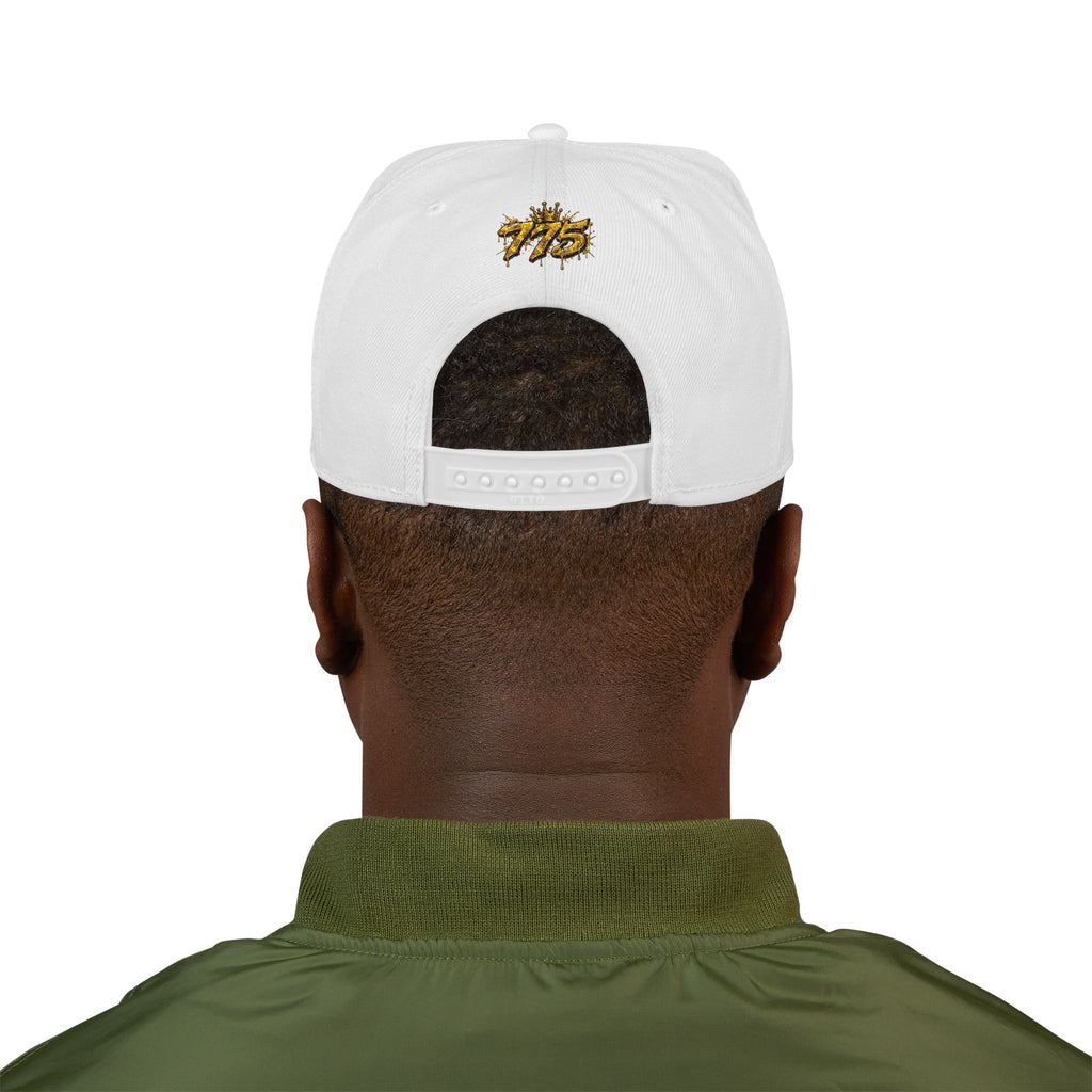 Hat-Embroidered Gold Graffiti Snapback Hat