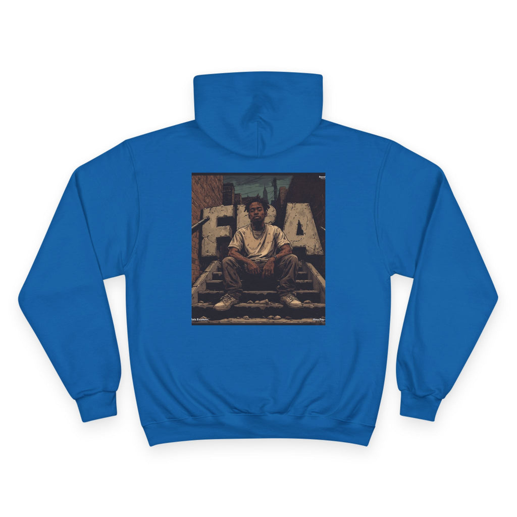 FBA- Graphic Hoodie – Vintage Shield Logo & Back Photo Print