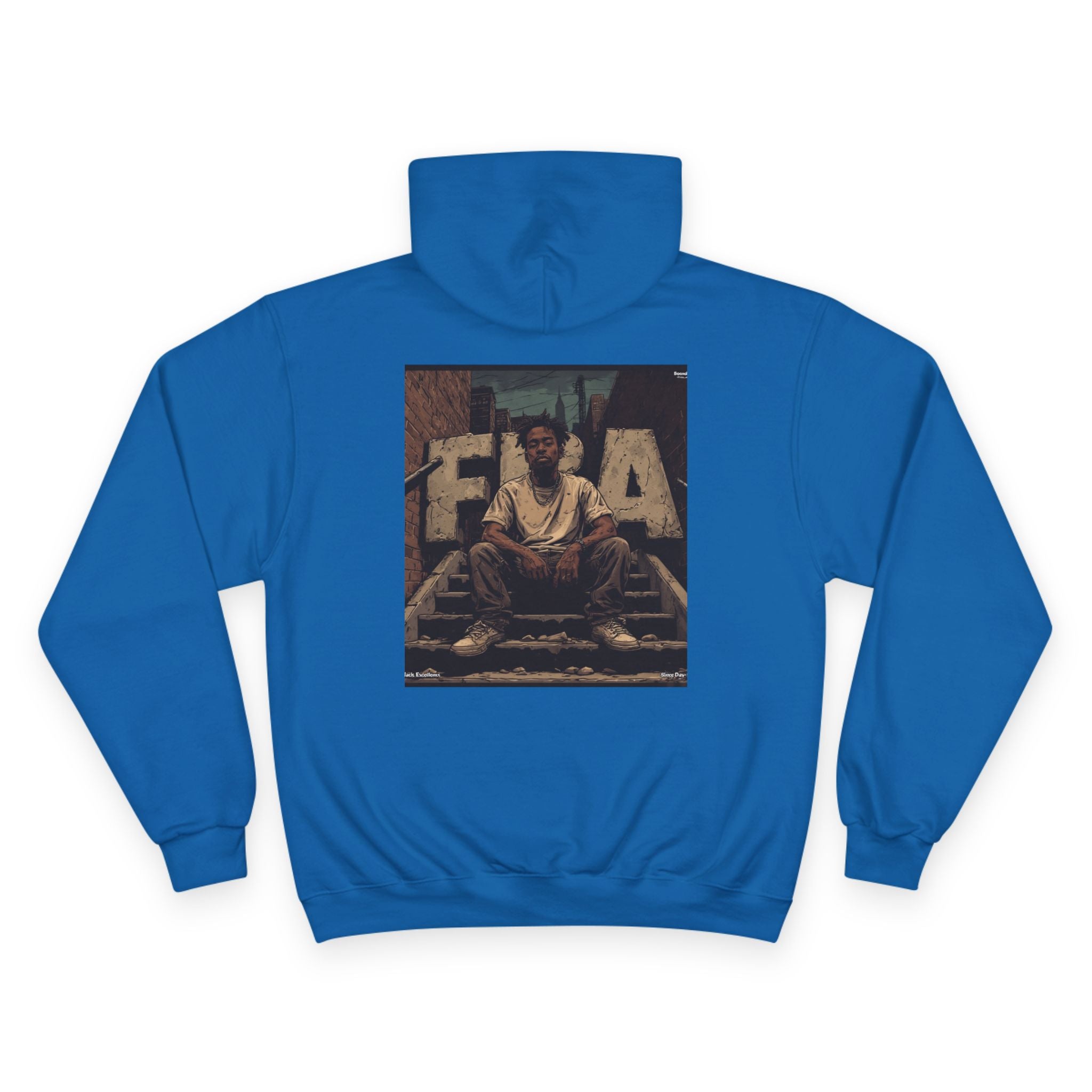FBA- Graphic Hoodie – Vintage Shield Logo & Back Photo Print