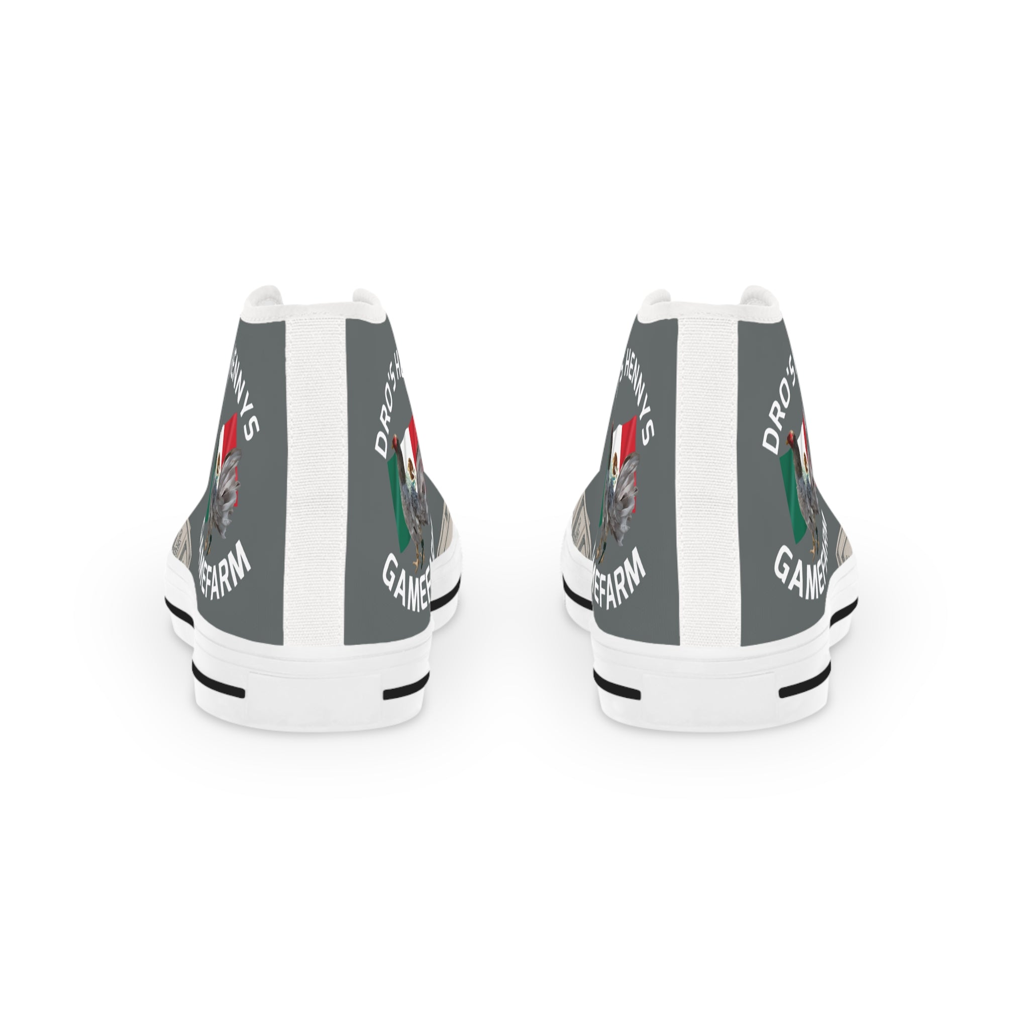 Henny-High Top Sneakers — Money Graphic with 'HENNY'S' Logo