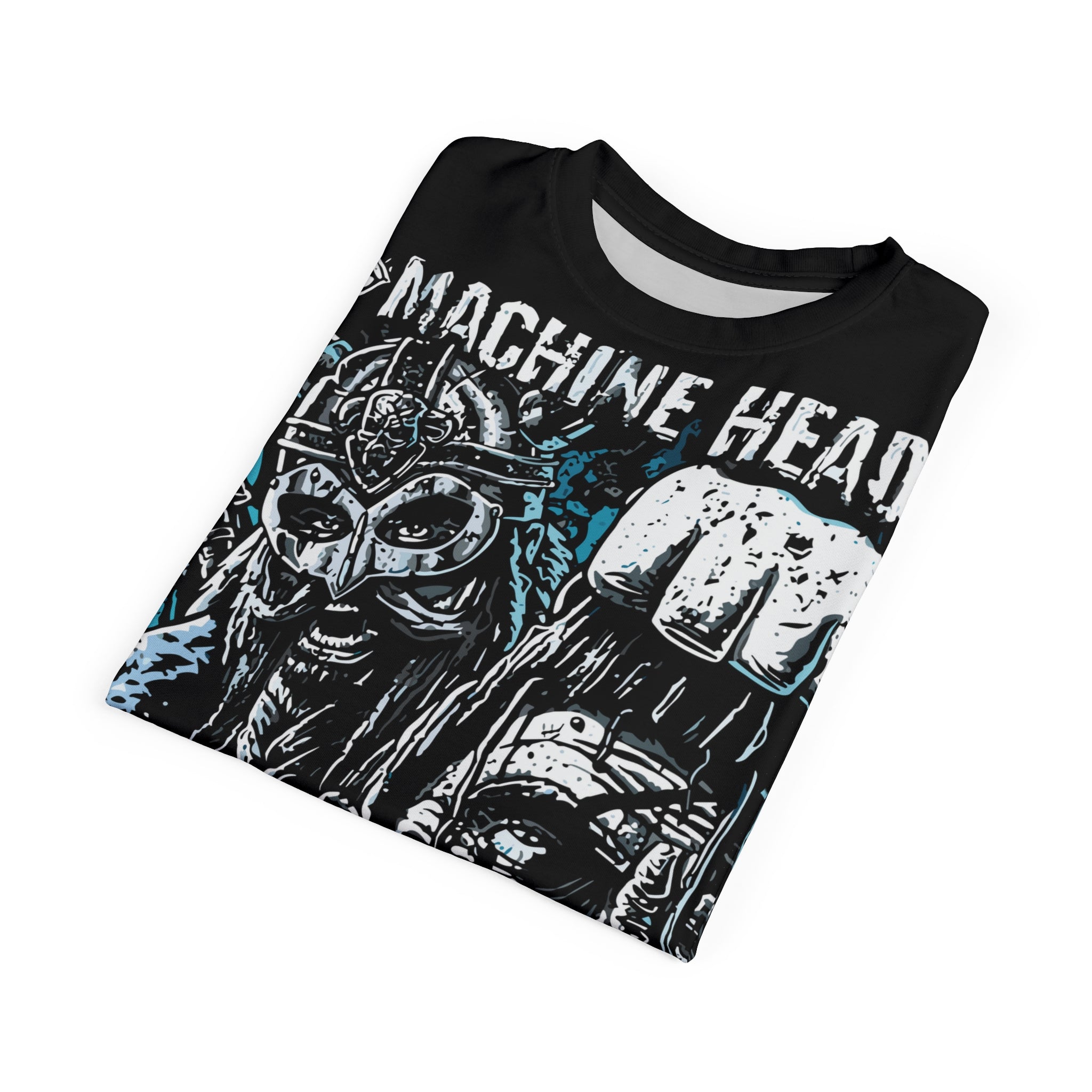 Metal- Machine Head Viking Skull Tee — Heavy Metal Band Graphic T-Shirt