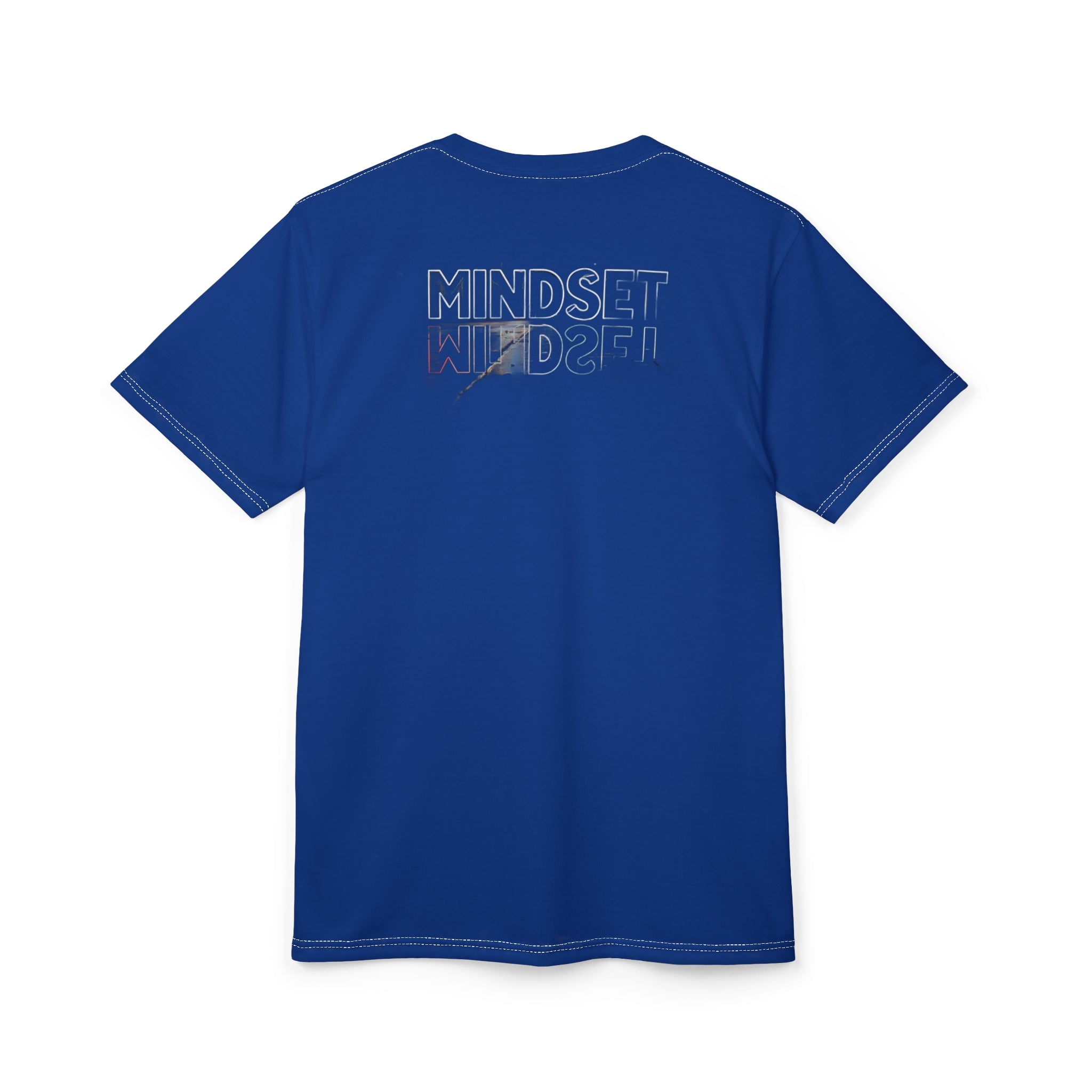 Streetwear-Money Power & Respect Graphic Tee — Bold Blue All-Over Print
